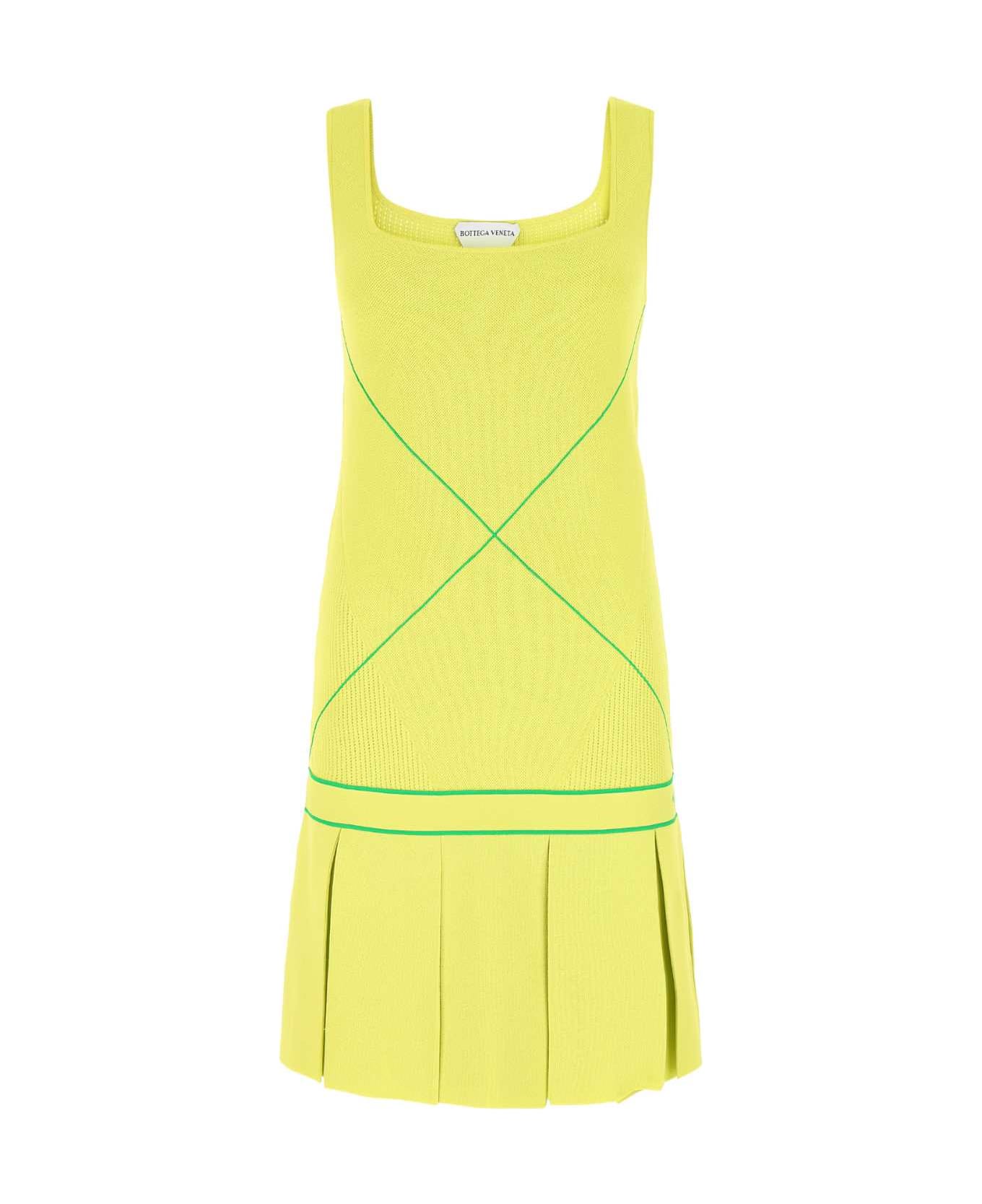 Acid Green Viscose Blend Dress
