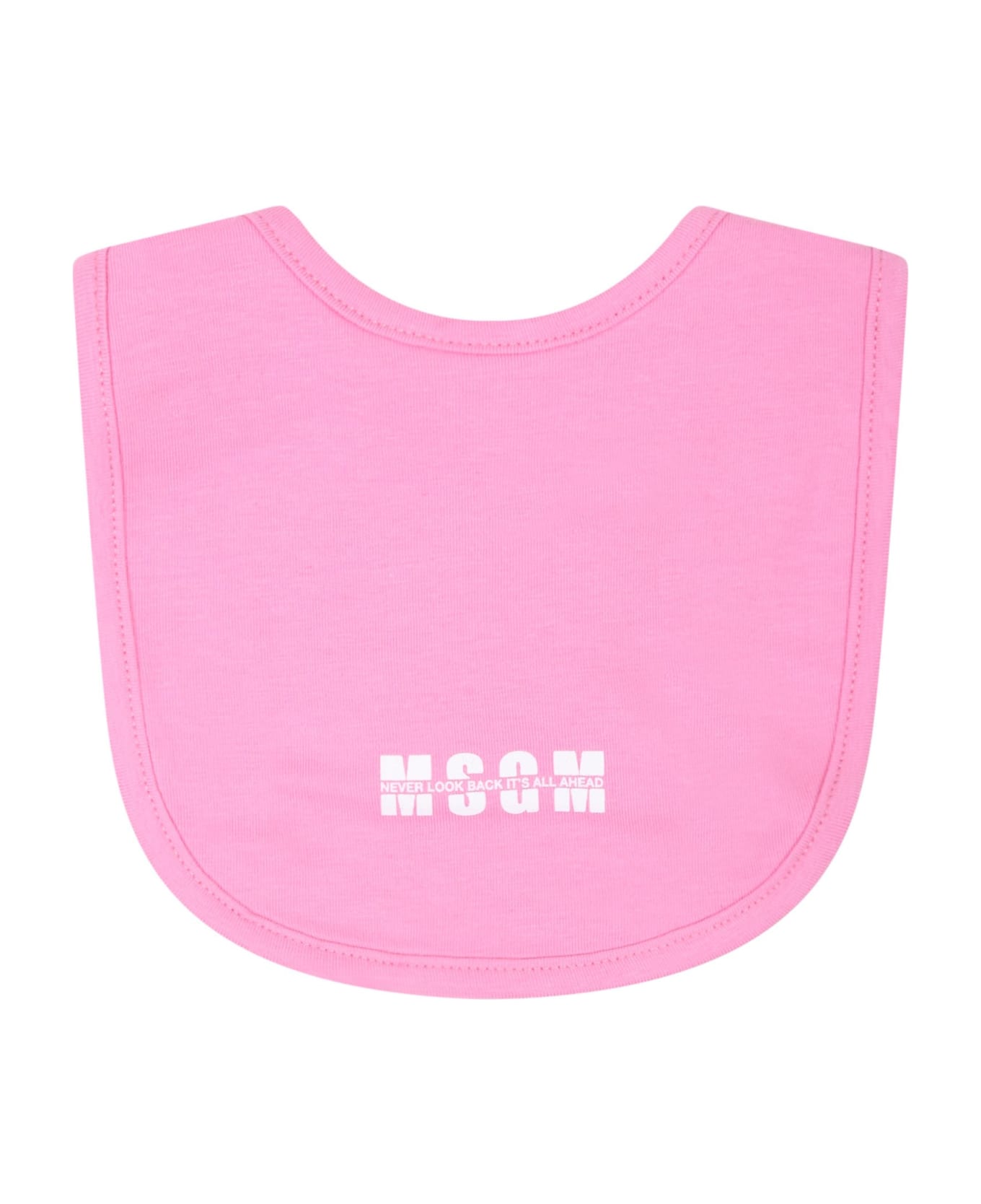 MSGM Pink Set For Babygirl With Logo - Pink ボディスーツ＆セットアップ