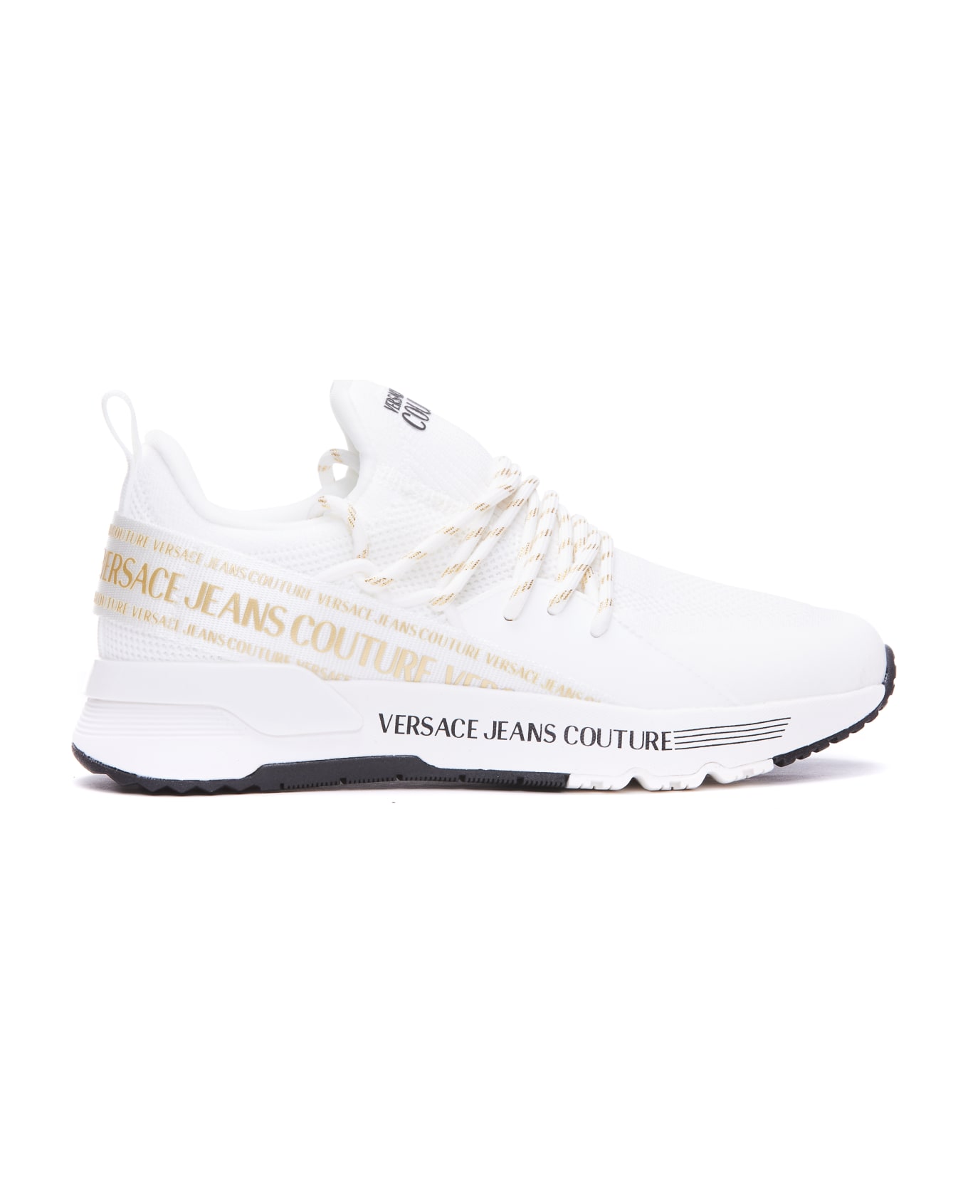 Versace Jeans Couture Dynamic Sneakers - WHITE GOLD スニーカー