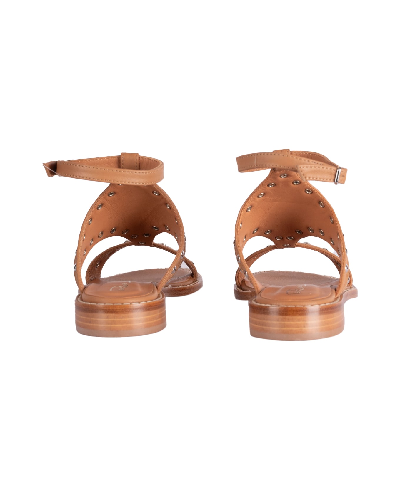 Via Roma 15 Women's Nappa Sandals - BROWN