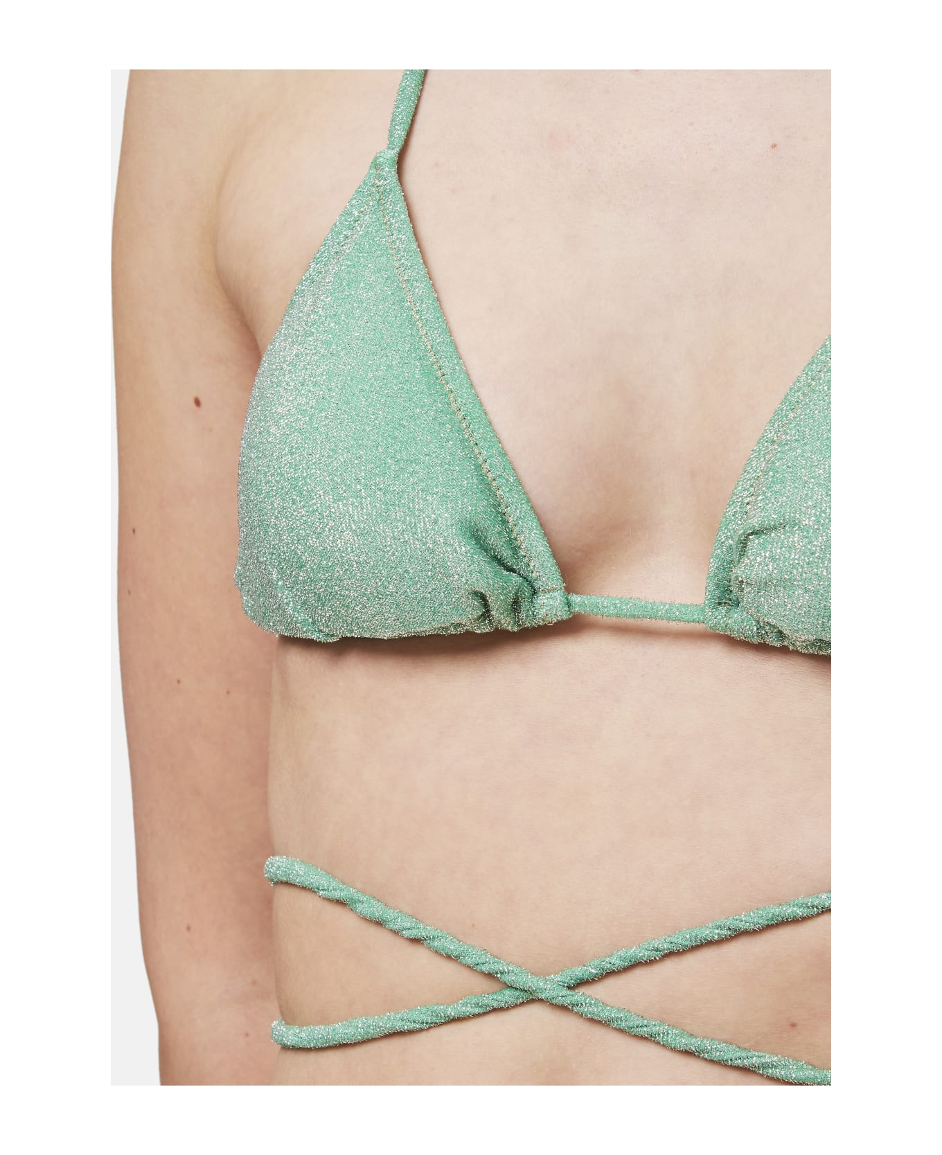 Reina Olga Miami Lurex Bikini Set - Green 水着