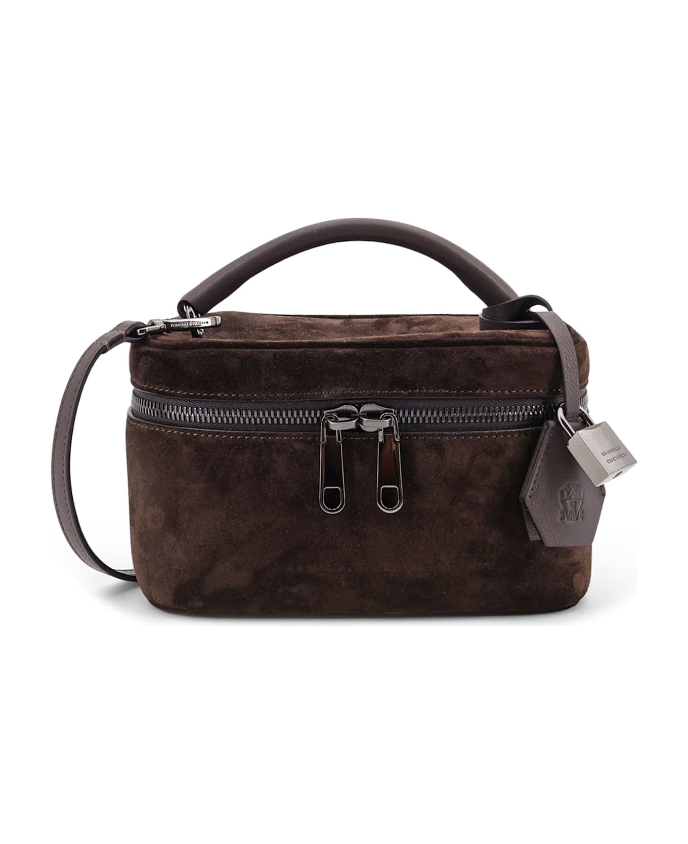 Brunello Cucinelli Suede Shoulder Bag - Corvino