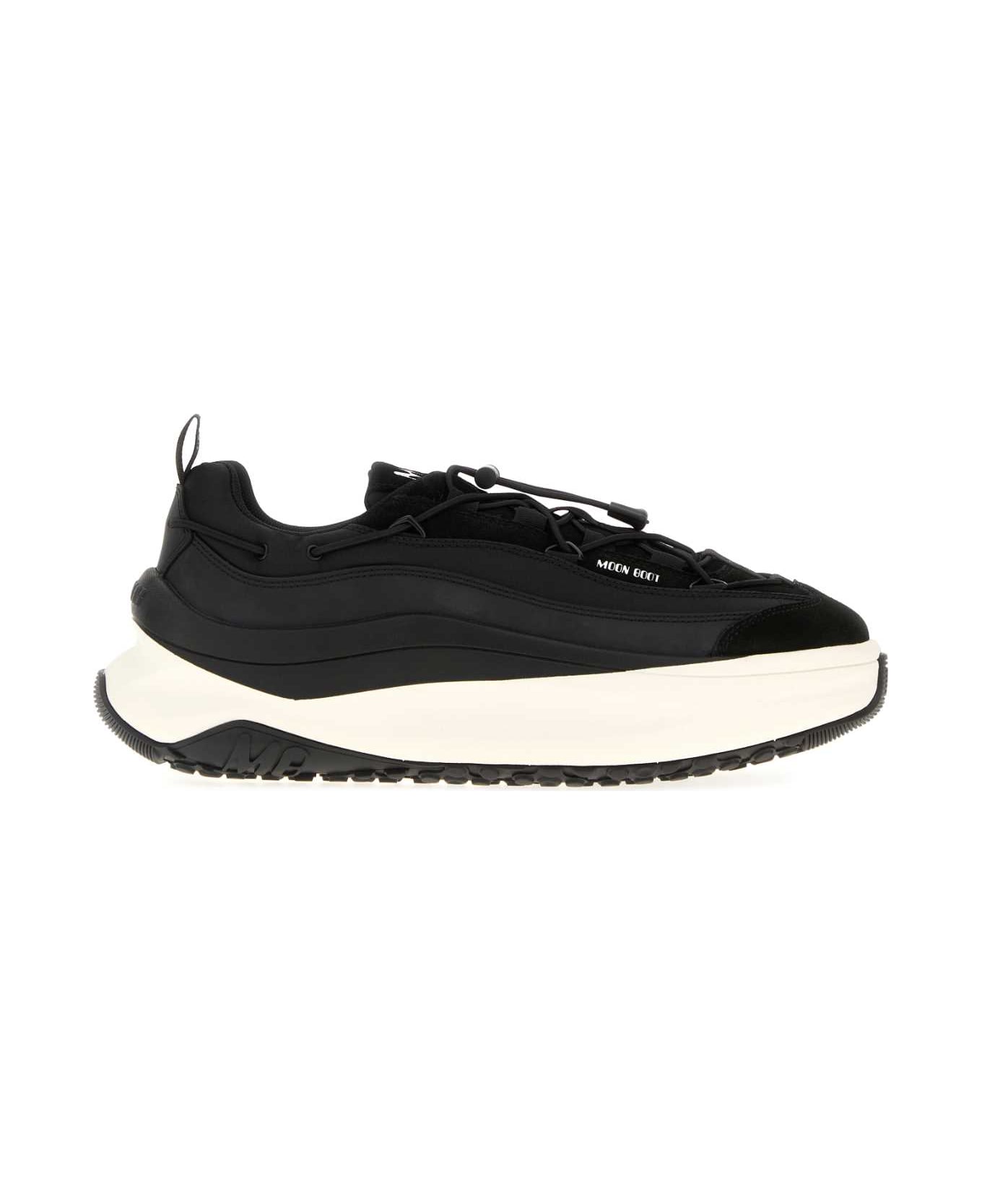 Moon Boot Black Fabric Moon247 Sneakers - BLACK
