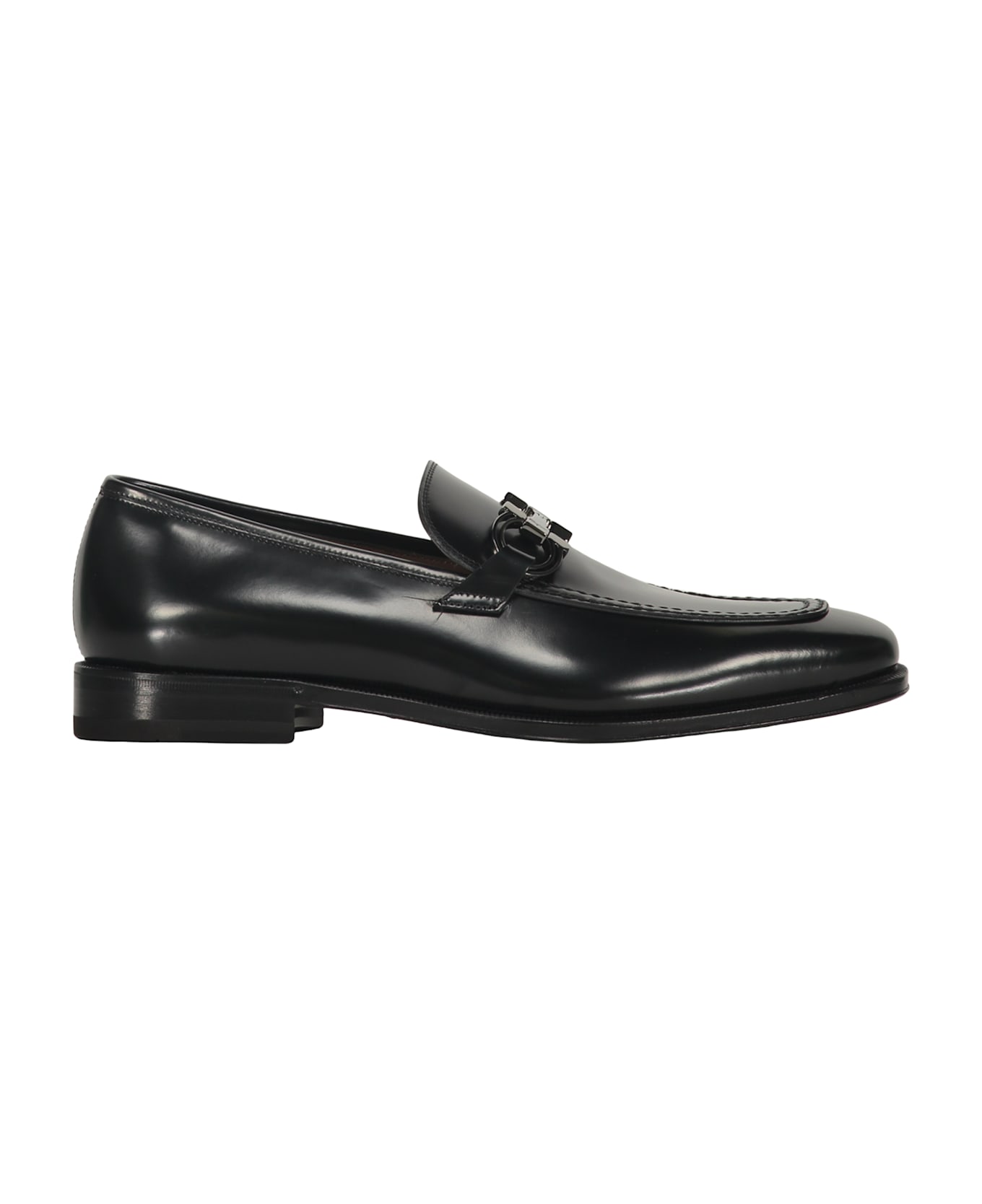 Ferragamo Leather Loafers - black