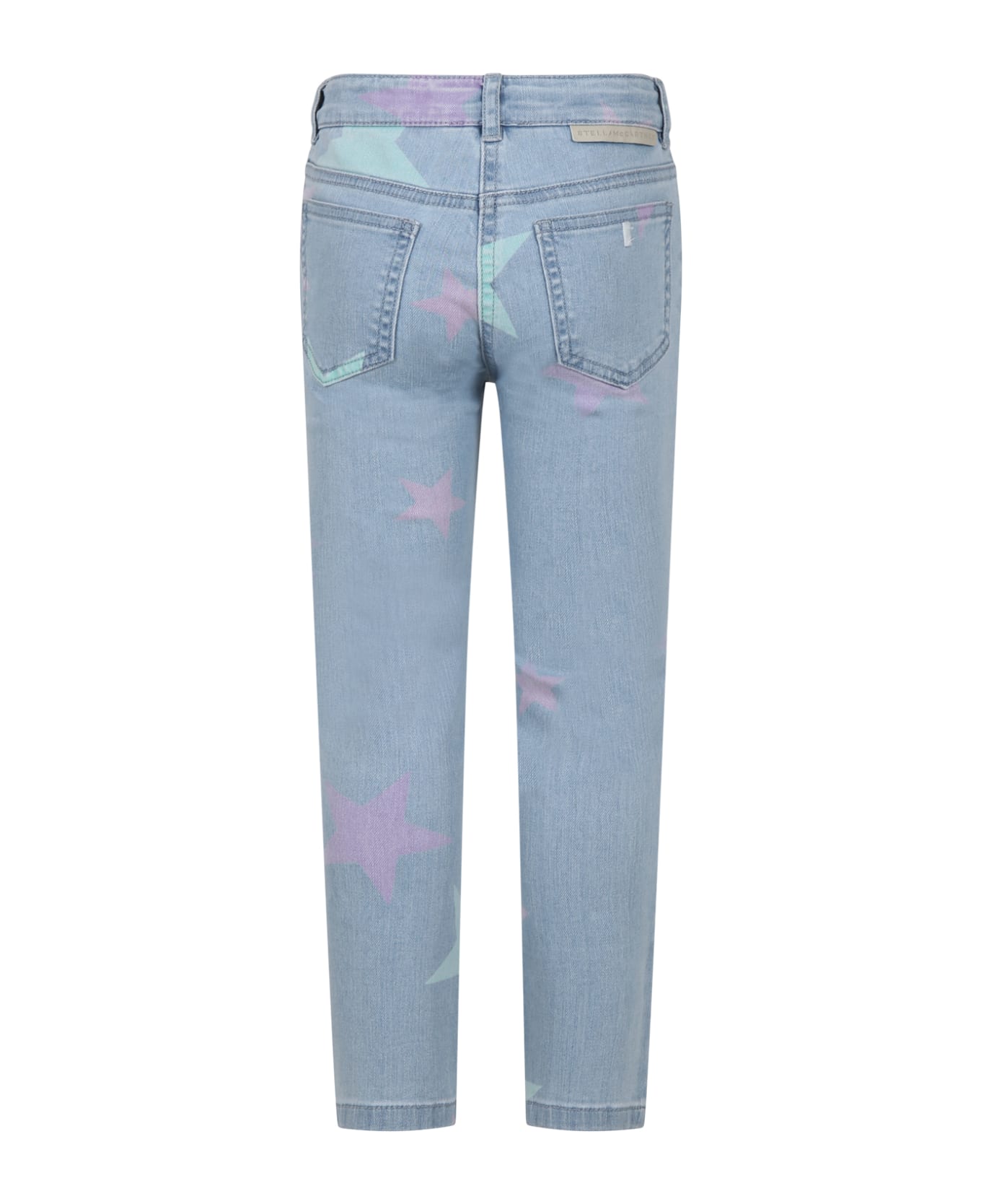 Stella McCartney Kids Denim Jeans For Girl With All-over Stars - Denim