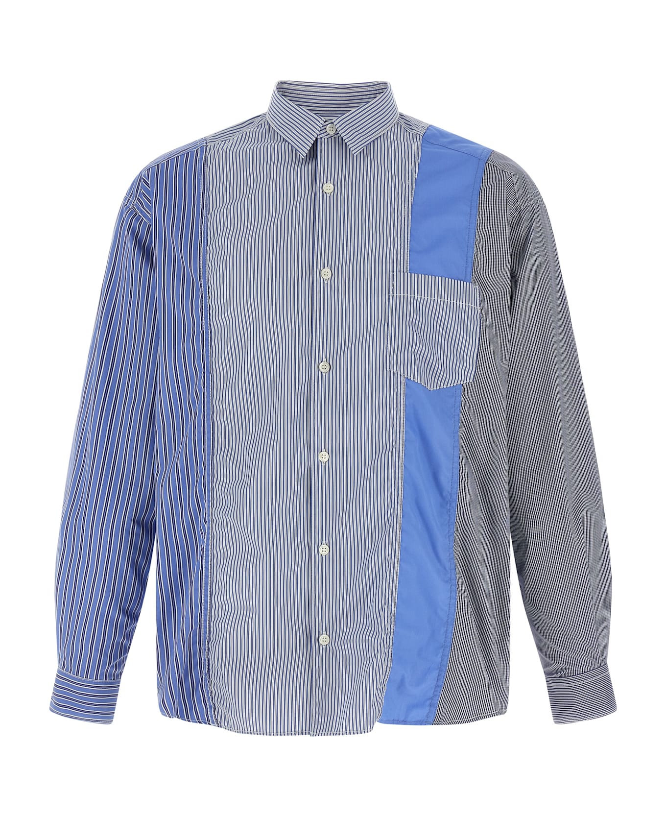 Comme des Garçons Homme Patchwork Shirt - Blue