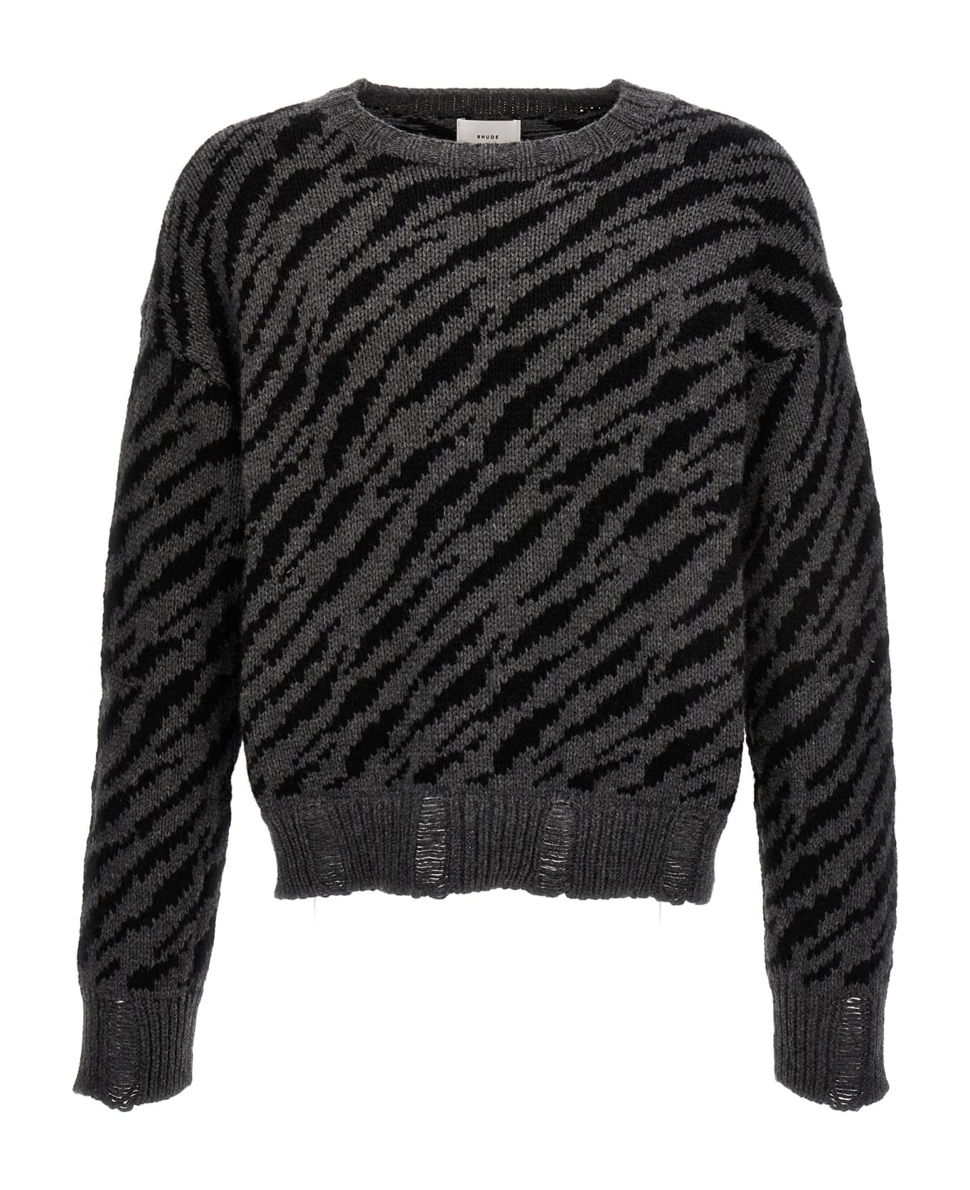 Rhude 'zebra' Sweater - Black