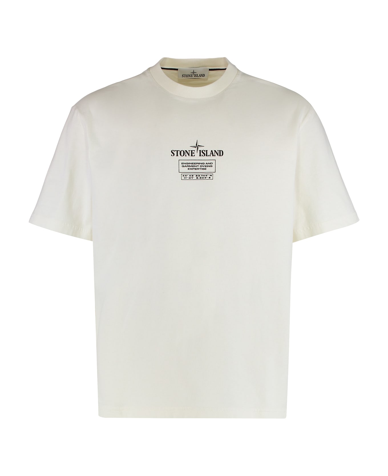 Stone Island T-shirt In Jersey Cotton - Ivory