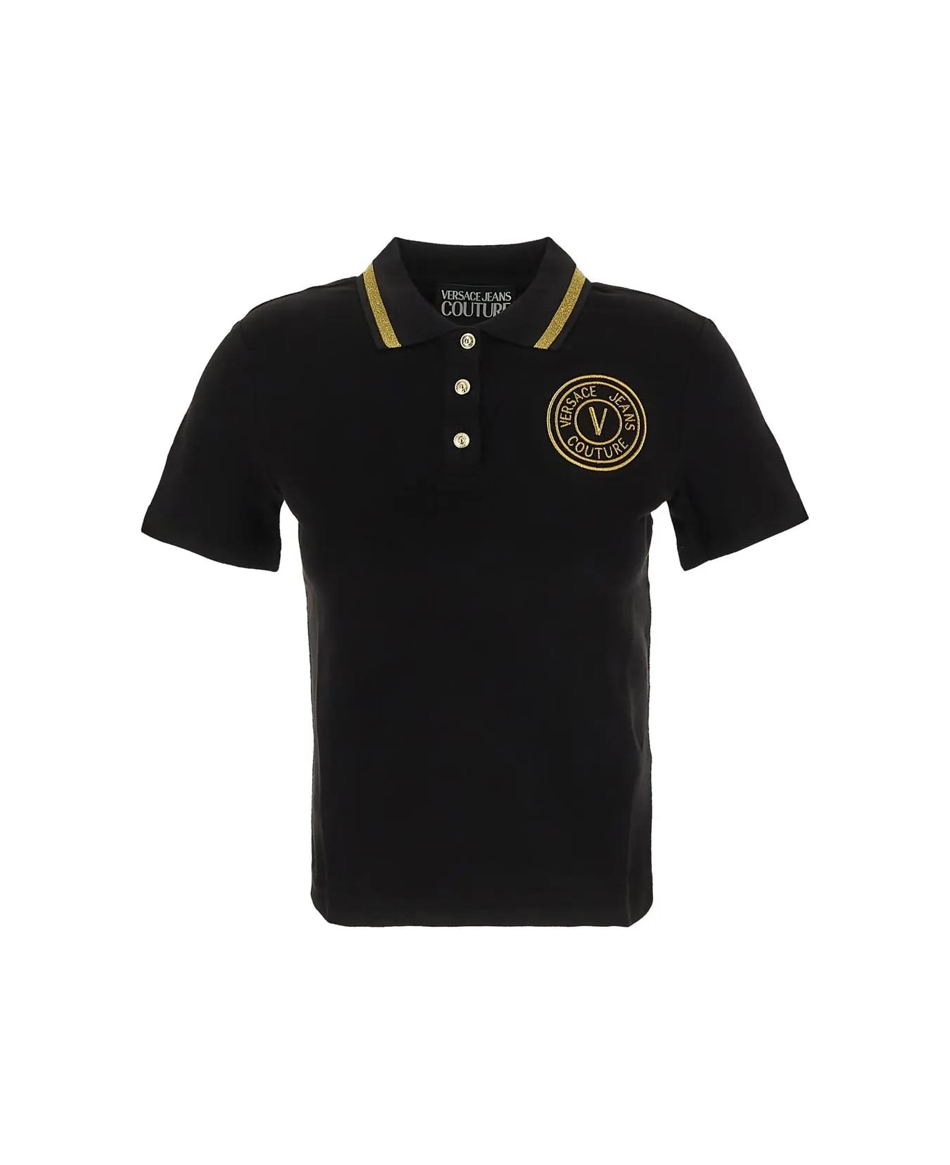 Versace Jeans Couture Logoed Polo - Black