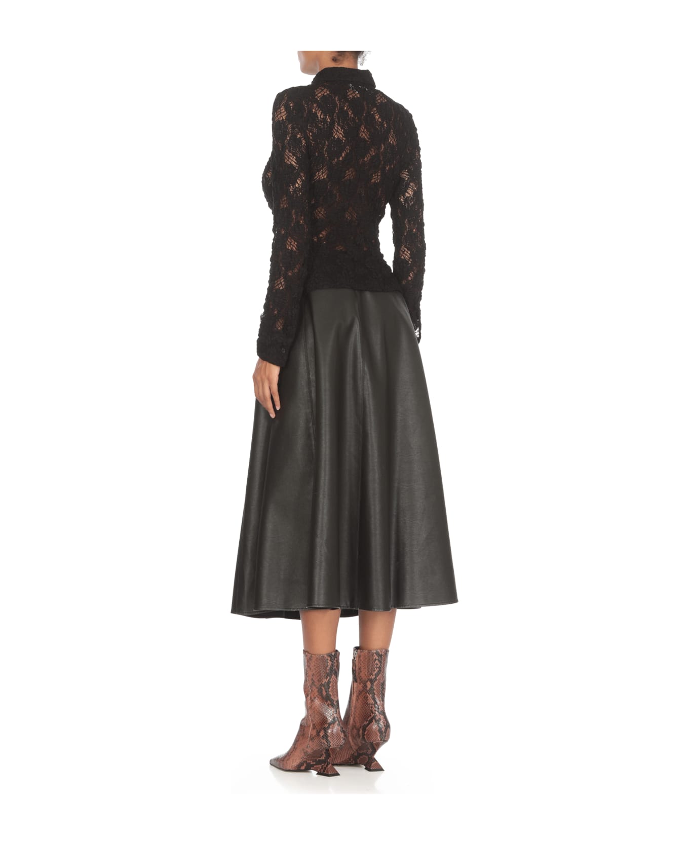 MSGM Lace Shirt Msgm - Black