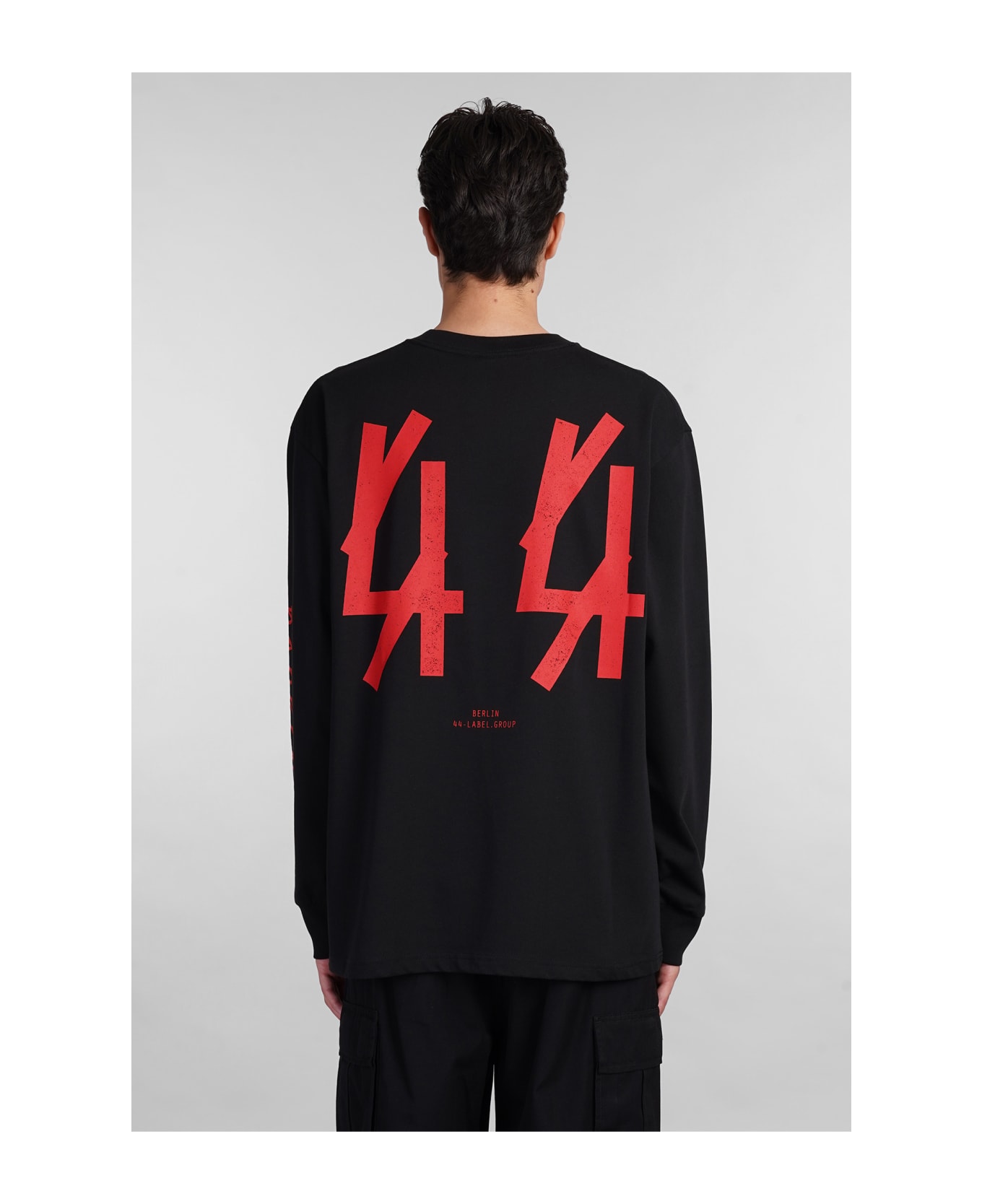 44 Label Group T-shirt In Black Cotton - black