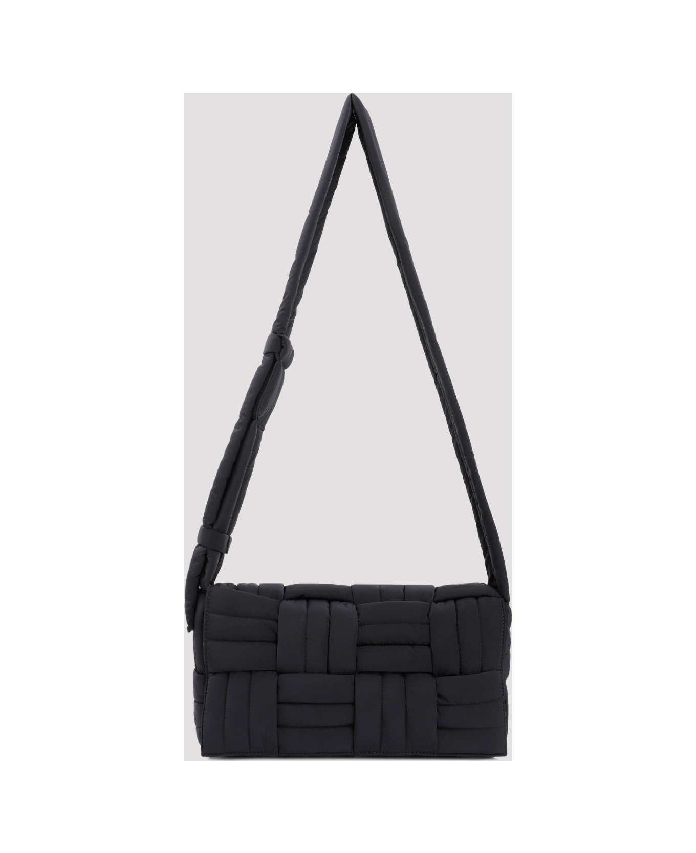 Bottega Veneta Tech Cassette Stitch Shoulder Bag - Black