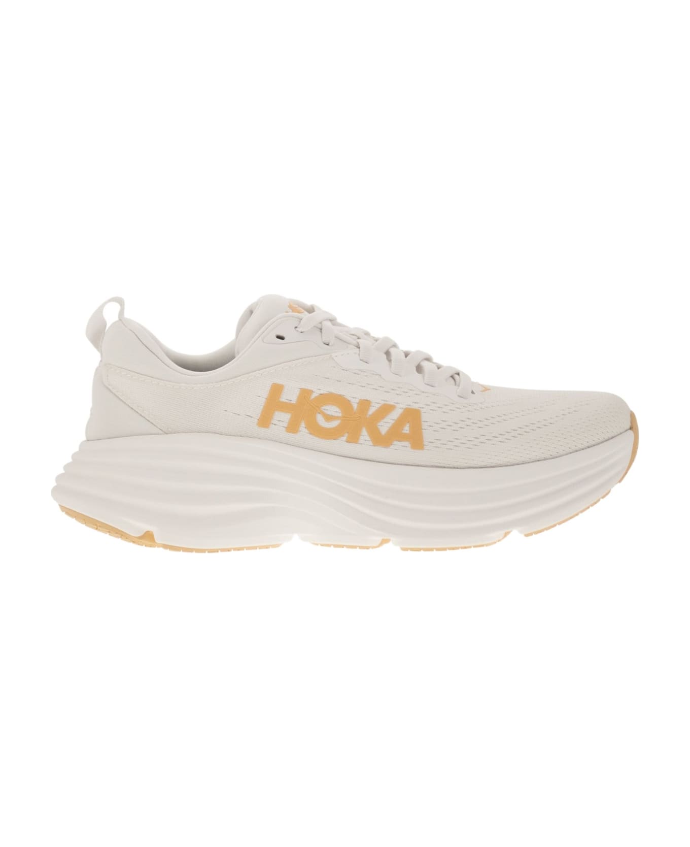 Hoka Bondi 8 - Ultra-shortened Sports Shoe - White