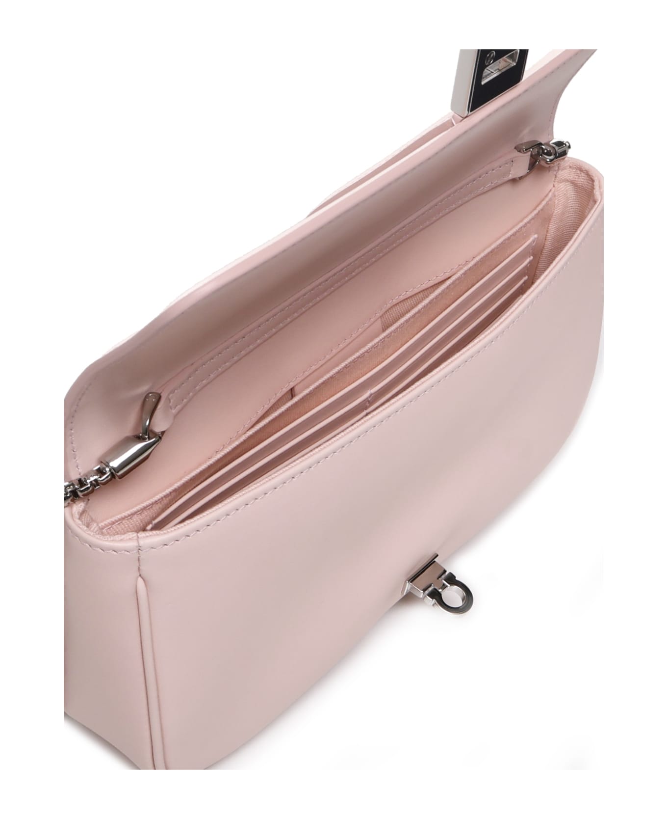Ferragamo Shoulder Bag With Gancini Buckle - Pink