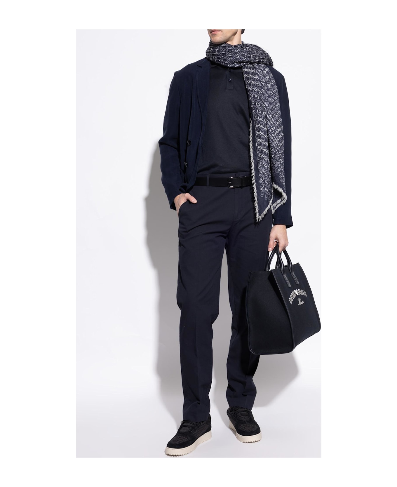 Emporio Armani Sneakers With Logo - Black