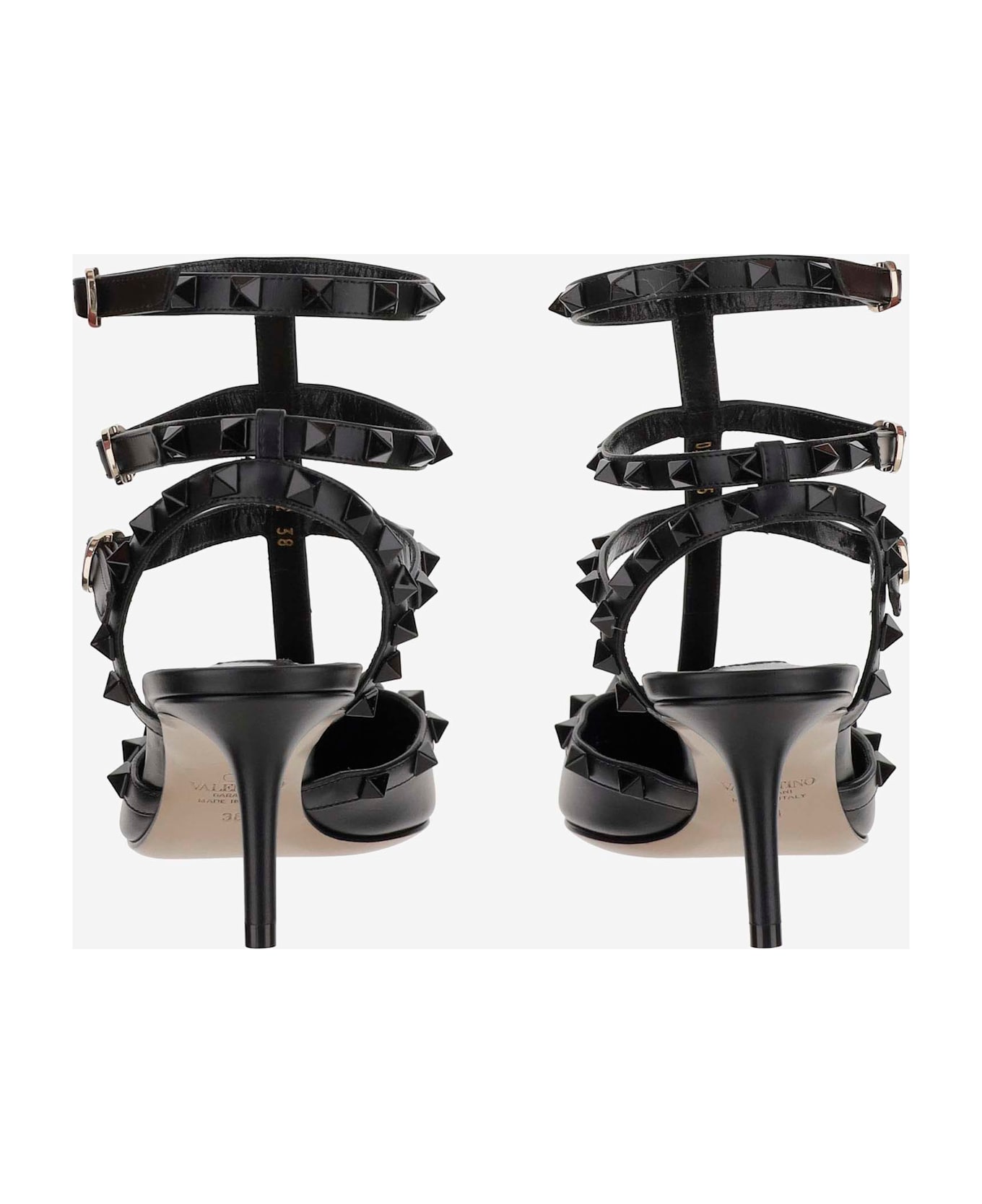 Valentino Garavani Rockstud Leather Pumps Heeled Shoe - Black
