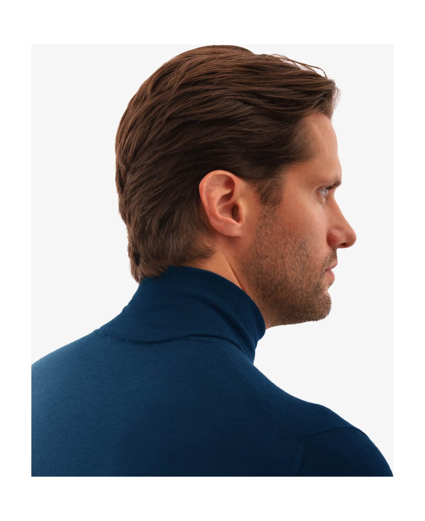 Larusmiani Turtleneck Sweater Pullman Sweater - Blue