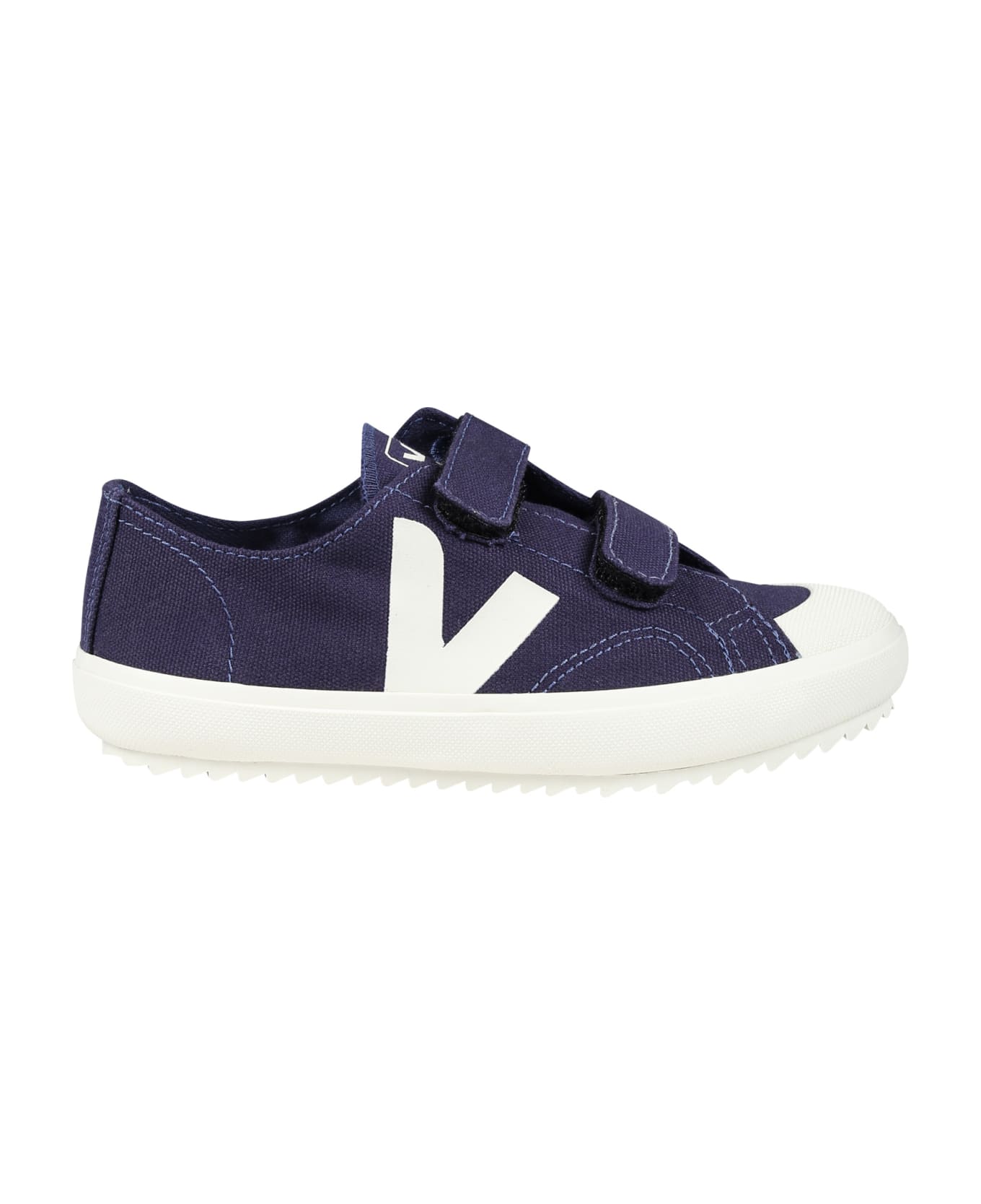 Veja Blue Sneakers For Kids With Ivory Logo - Blue シューズ