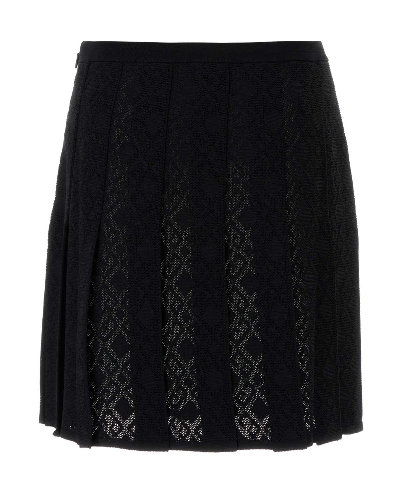 Givenchy Black Viscose Blend Skirt - BLACK
