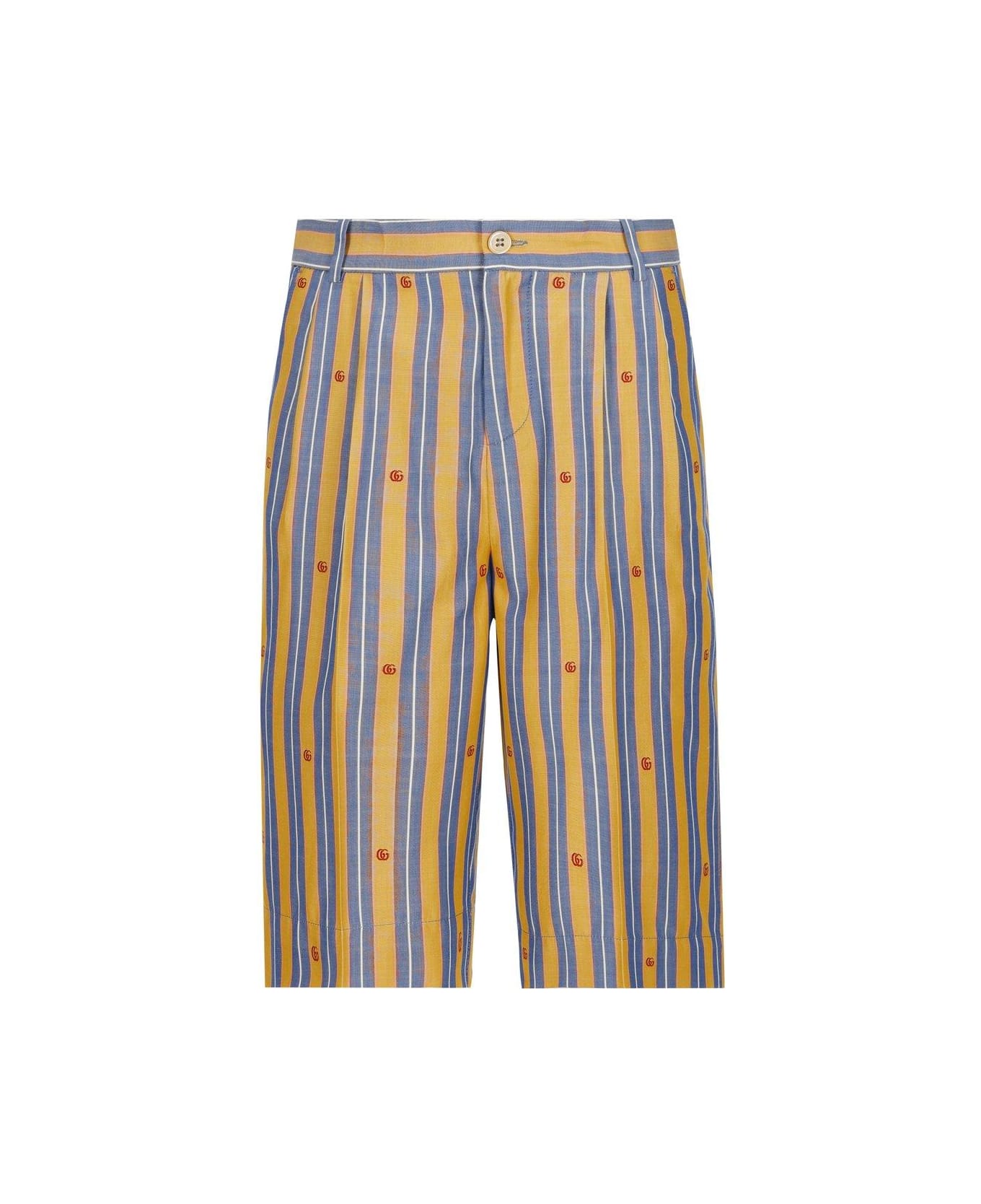 Gucci Oxford Striped Shorts - Yellow Azure ボトムス