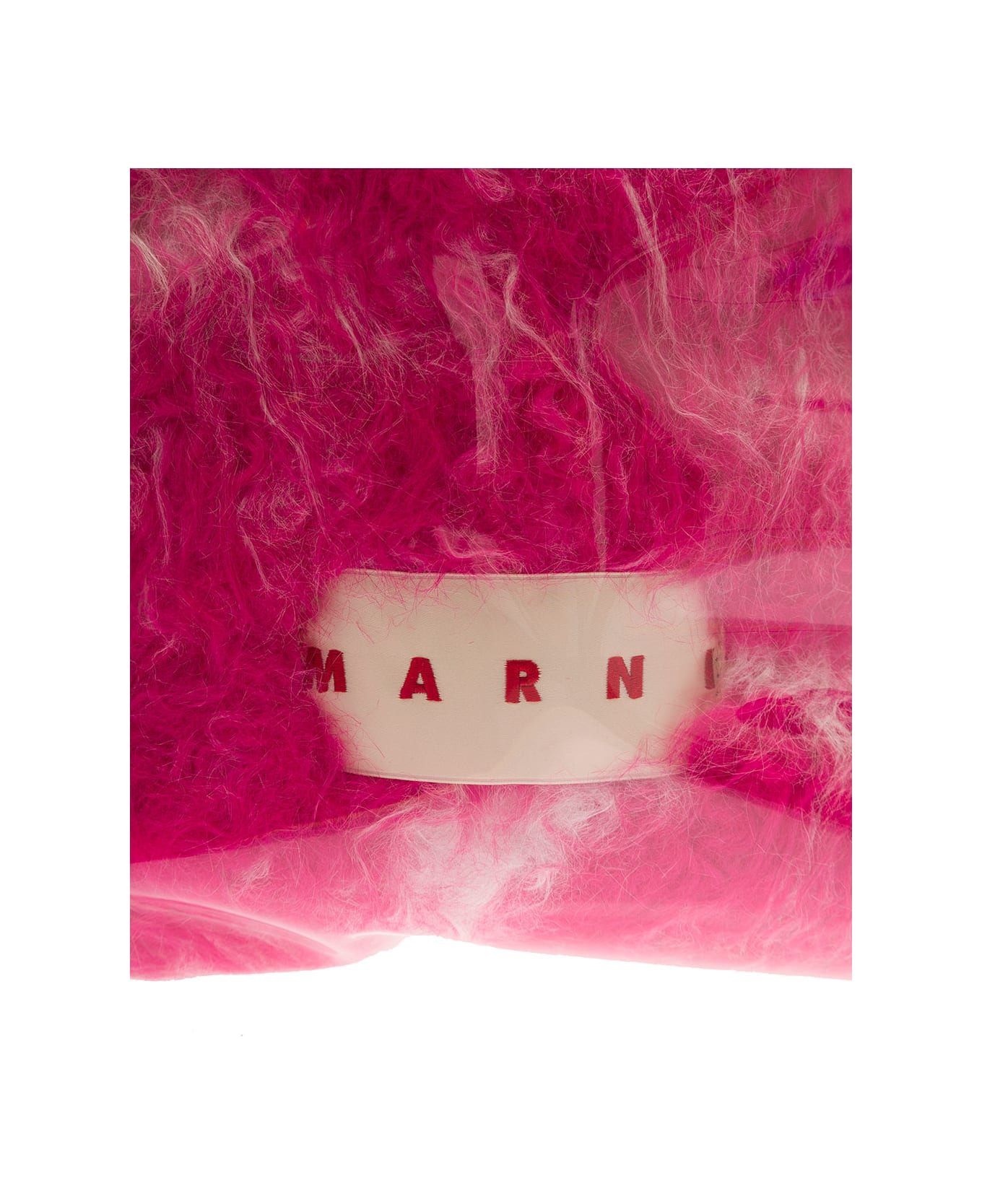 Marni Hot Pink Faux Fur Tote Bag - Fuchsia