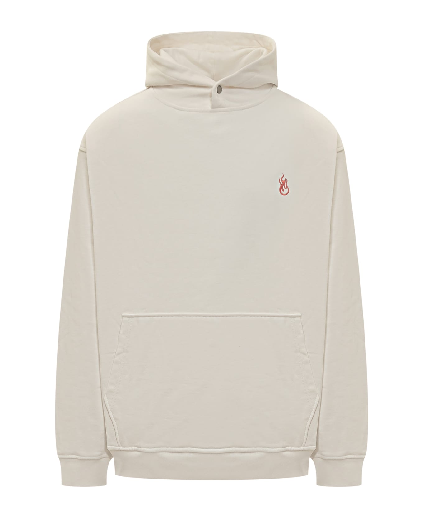 Vision of Super Flames Hoodie - White フリース