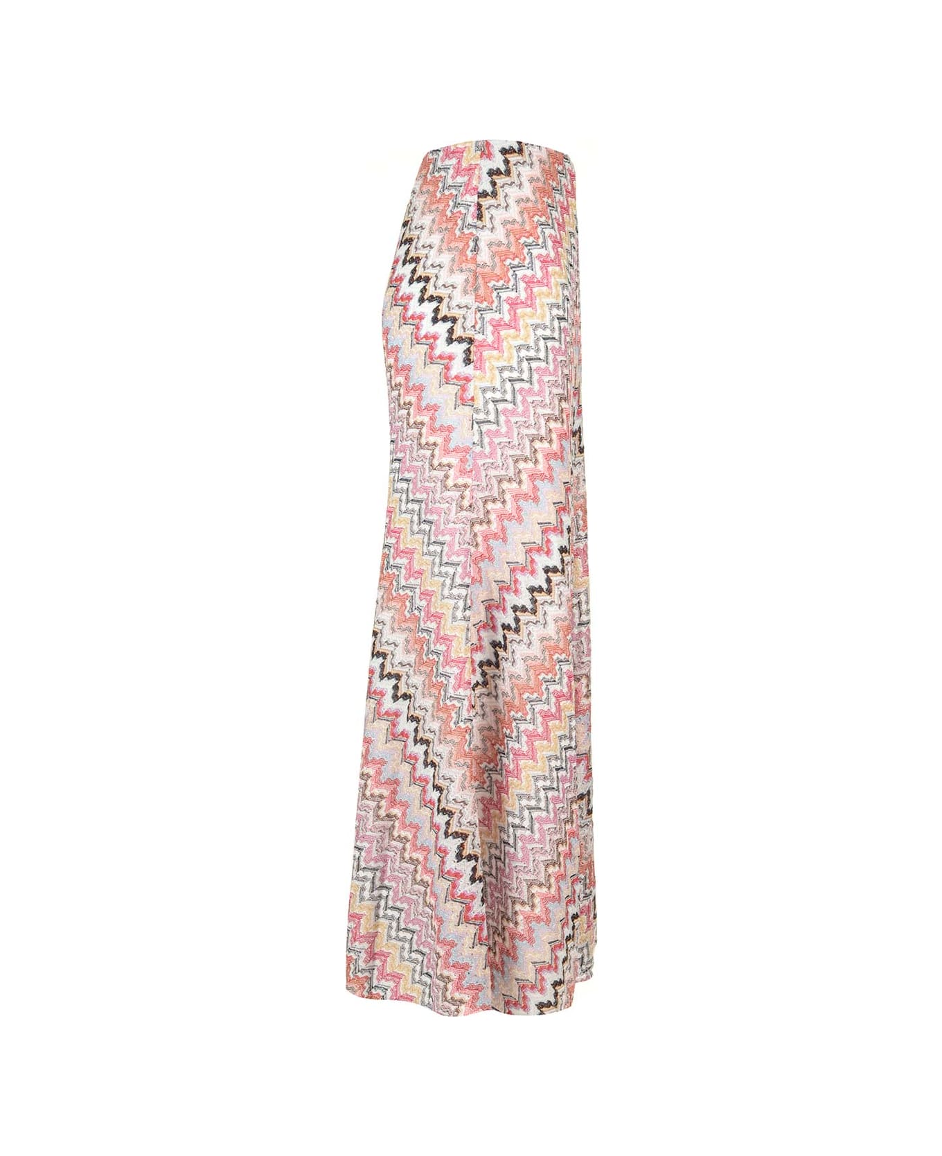 Missoni Viscose Knit Maxi Skirt - Pink/white スカート