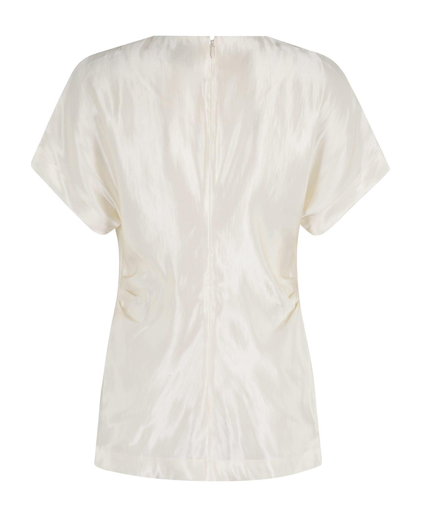 Loulou Studio Fitted Short Sleeved Blouse - Ivory