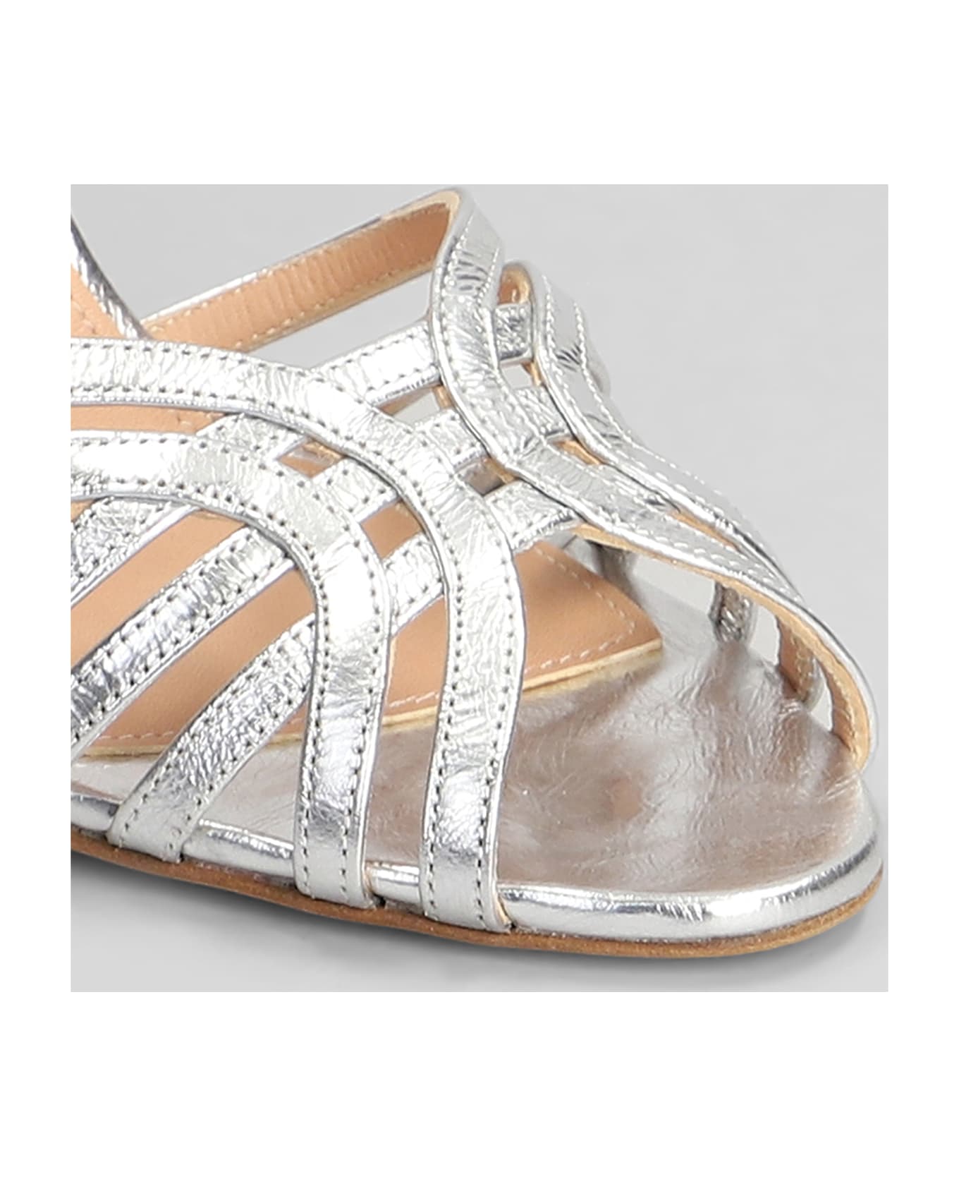 The Seller Sandals In Silver Leather - silver