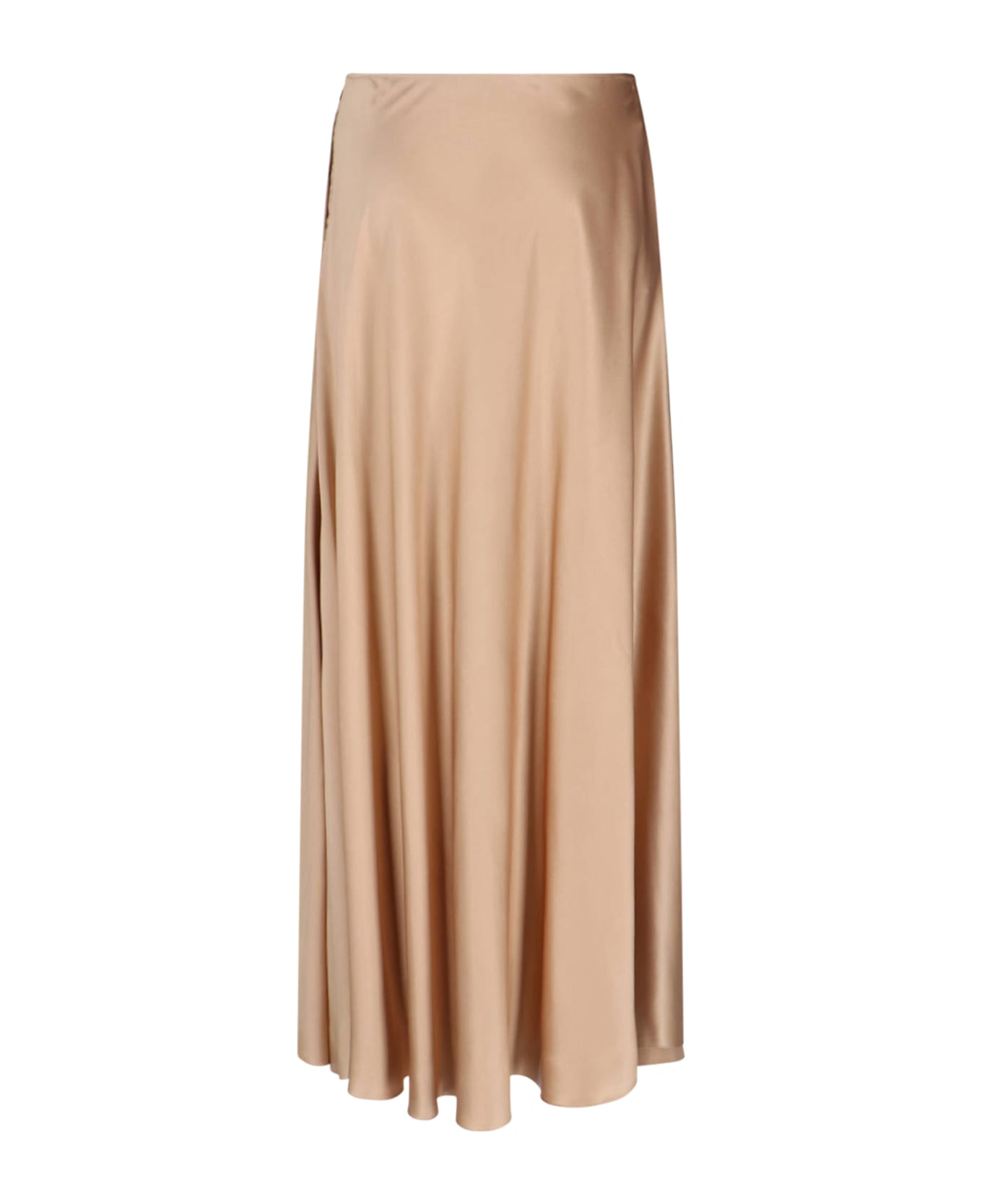 Ermanno Scervino Silk Midi Skirt - Beige