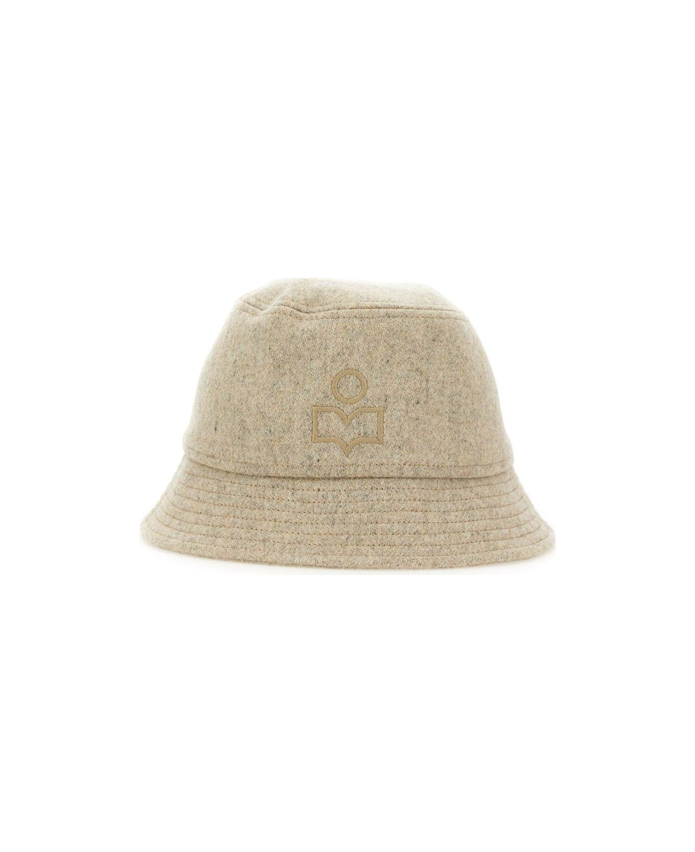Isabel Marant Logo-embroidered Slip-on Bucket Hat - BEIGE