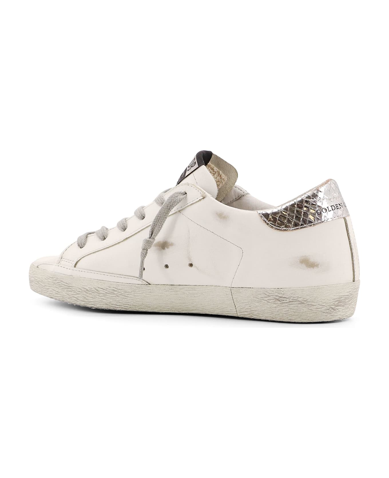 Golden Goose White Leather Sneakers - White