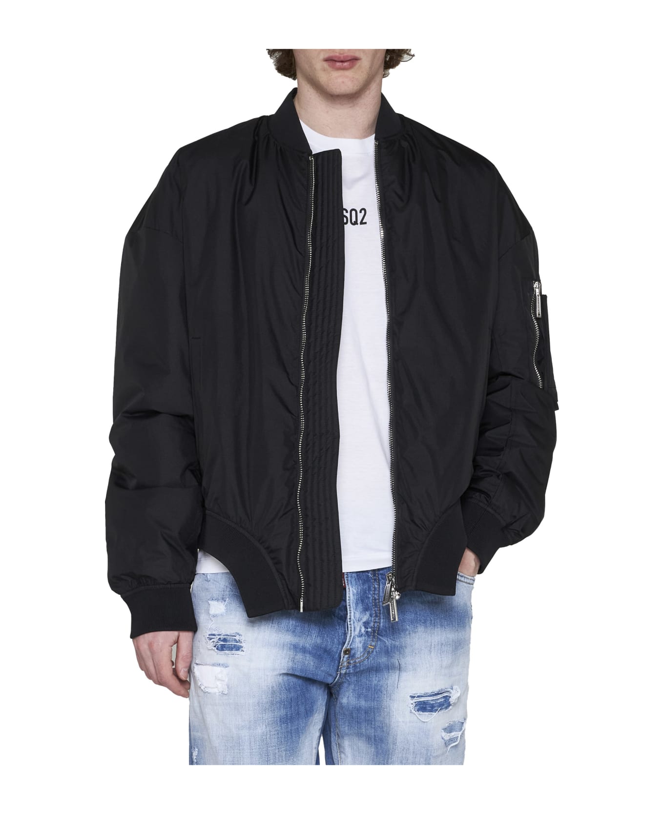 Dsquared2 D2 On The Wave' Bomber - Black