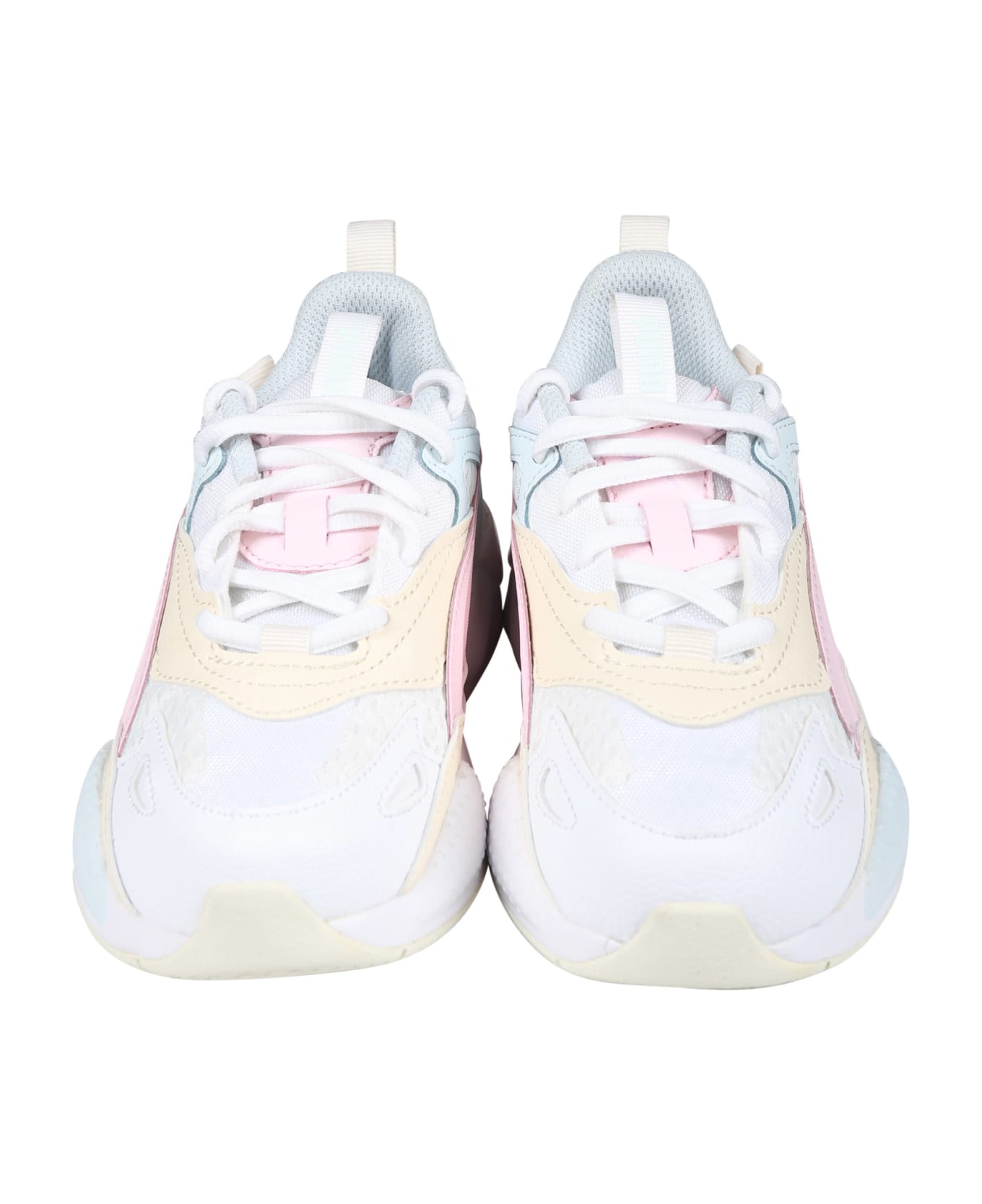 Puma Palermo Lth White Low Sneakers For Girl - White
