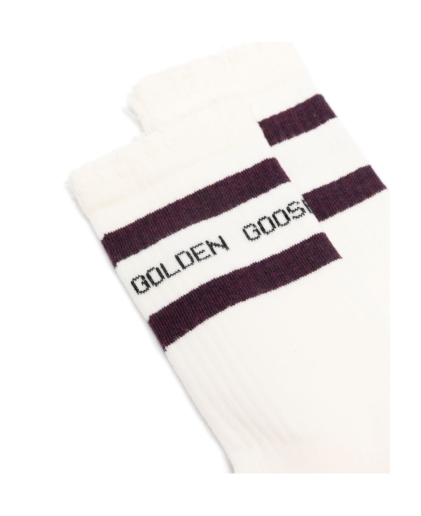 Golden Goose Cotton Socks - Heritage White Nightshade Black