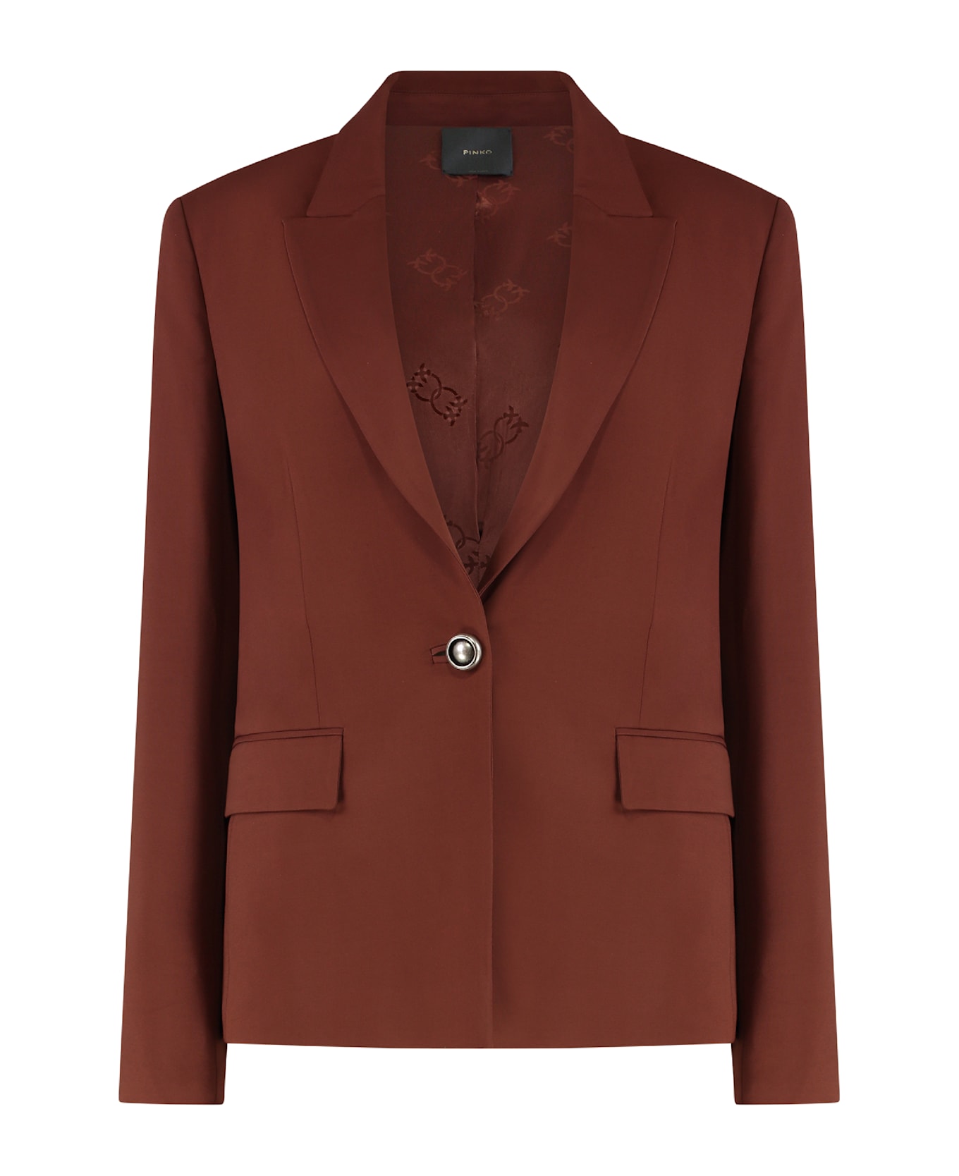 Pinko Gente Single-breasted One Button Jacket - brown