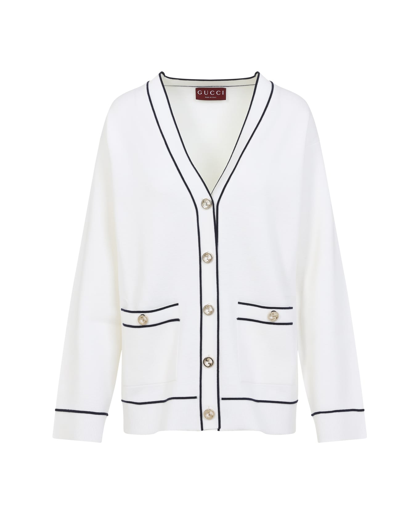 Gucci Wool Cardigan - White Blue