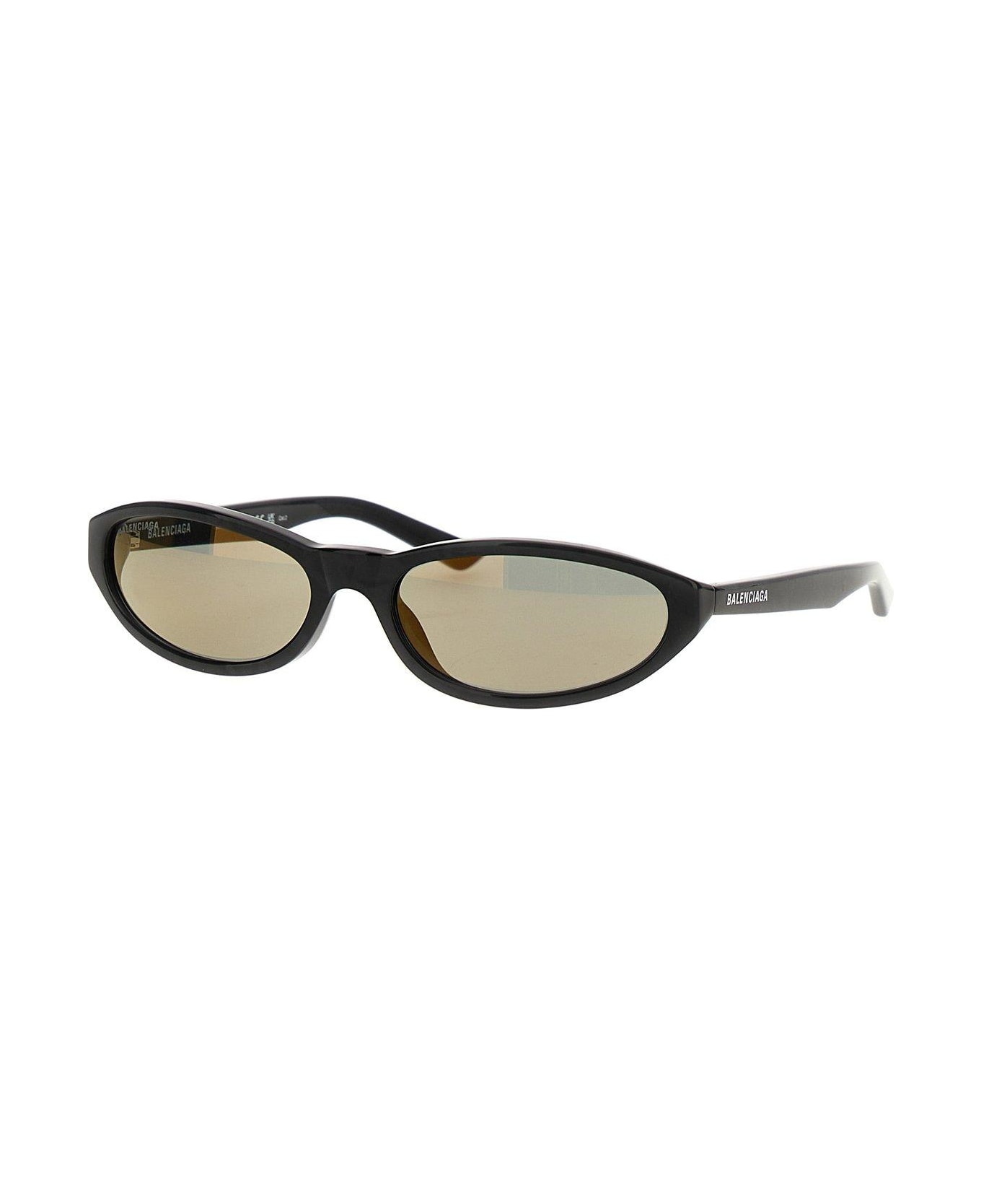 Balenciaga Neo Round Sunglasses - Black Pearl/mirr