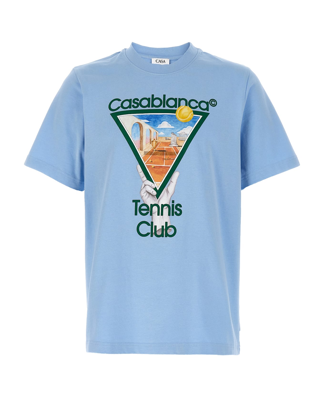 Casablanca 
metaphysical Tennis Icon
 T-shirt - Light Blue