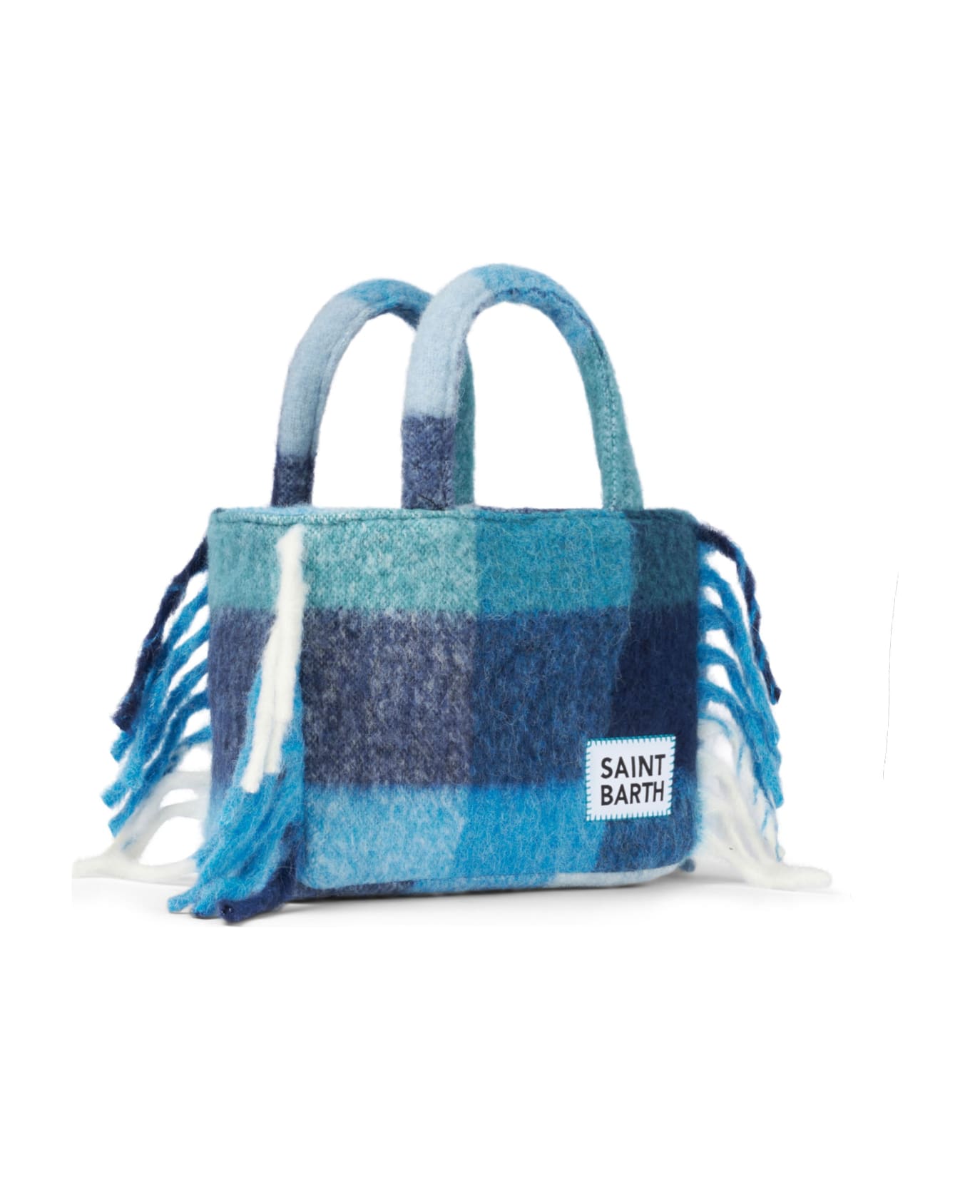 MC2 Saint Barth Colette Blanket Handbag With Check Print - BLUE トートバッグ