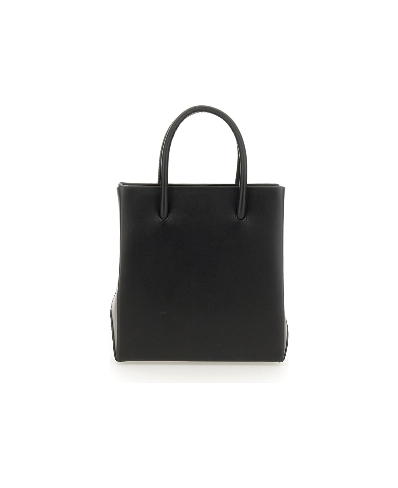 Moschino Hand Bag With Logo - BLACK