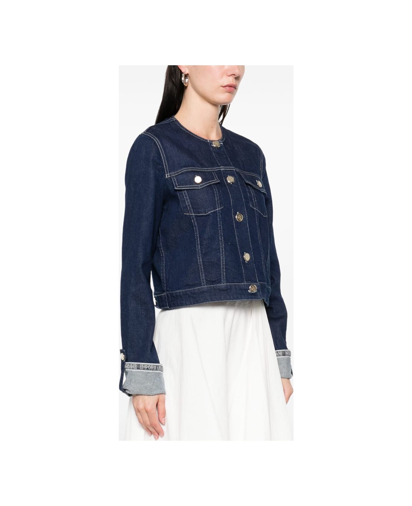 Emporio Armani Denim Cotton Jacket - Blue