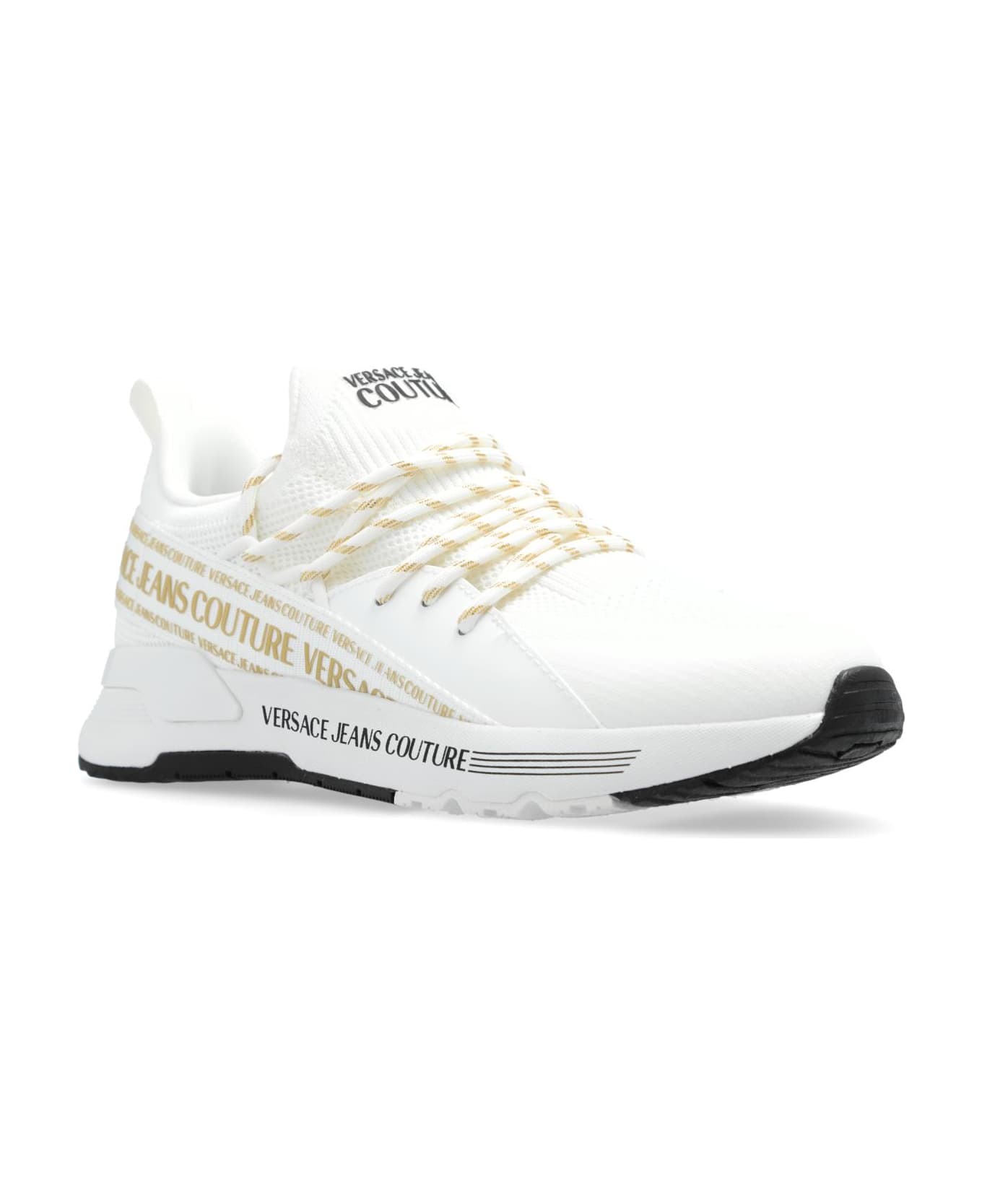 Versace Jeans Couture Sports Shoes With Logo - Bianco