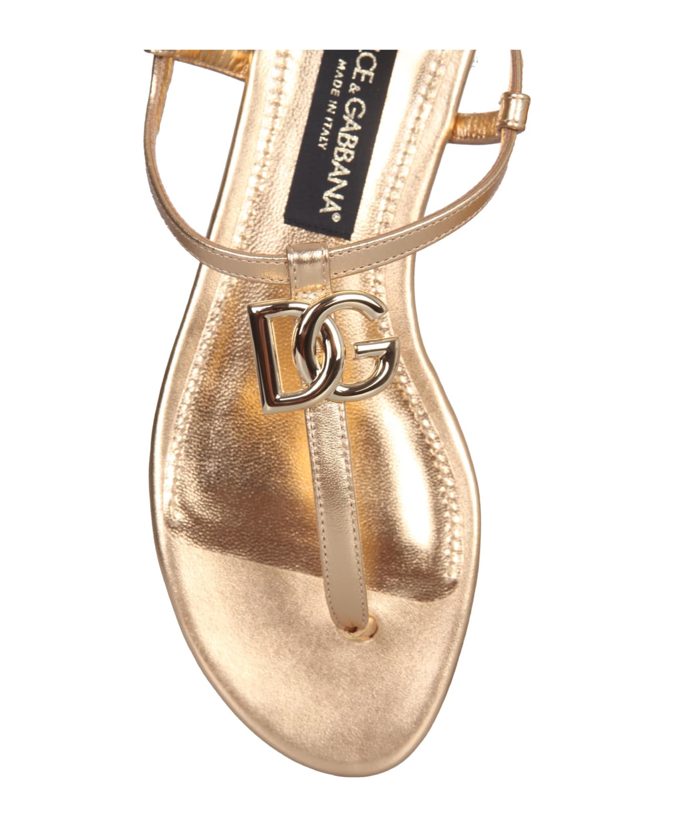 Dolce & Gabbana Leather Sandals - Oro