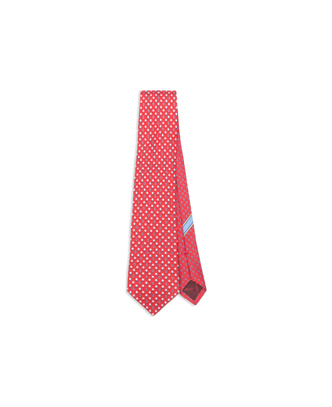 Ferragamo Tie - RED/BLUE