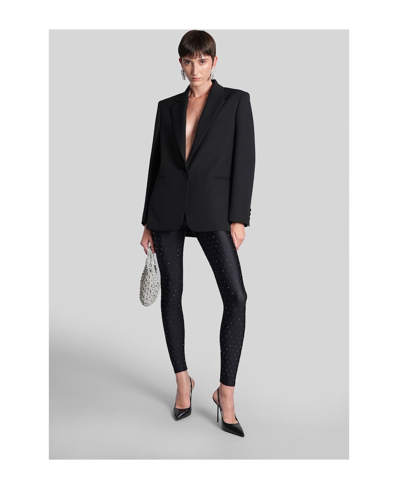 The Andamane Guia Blazer In Black Polyester - black