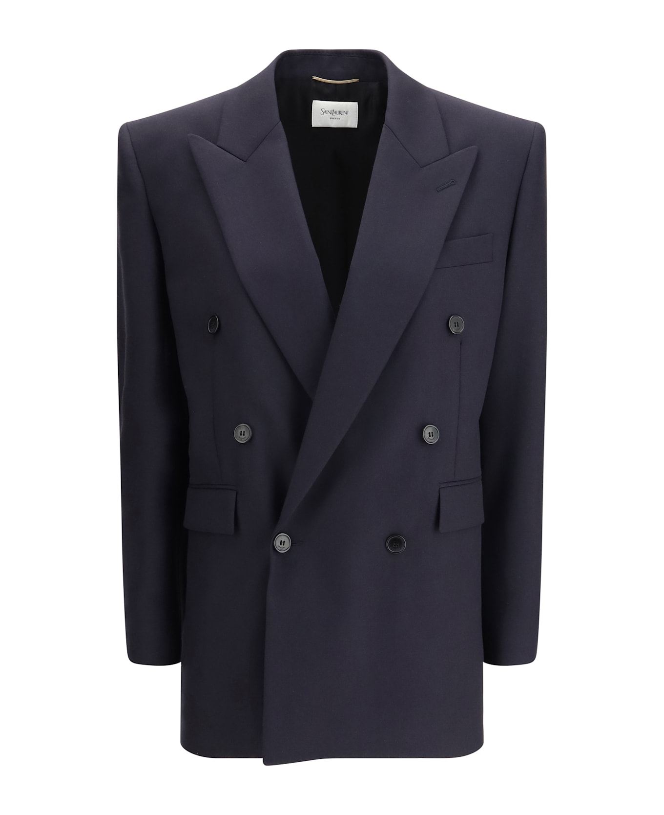 Saint Laurent Long Wool-gabardine Blazer