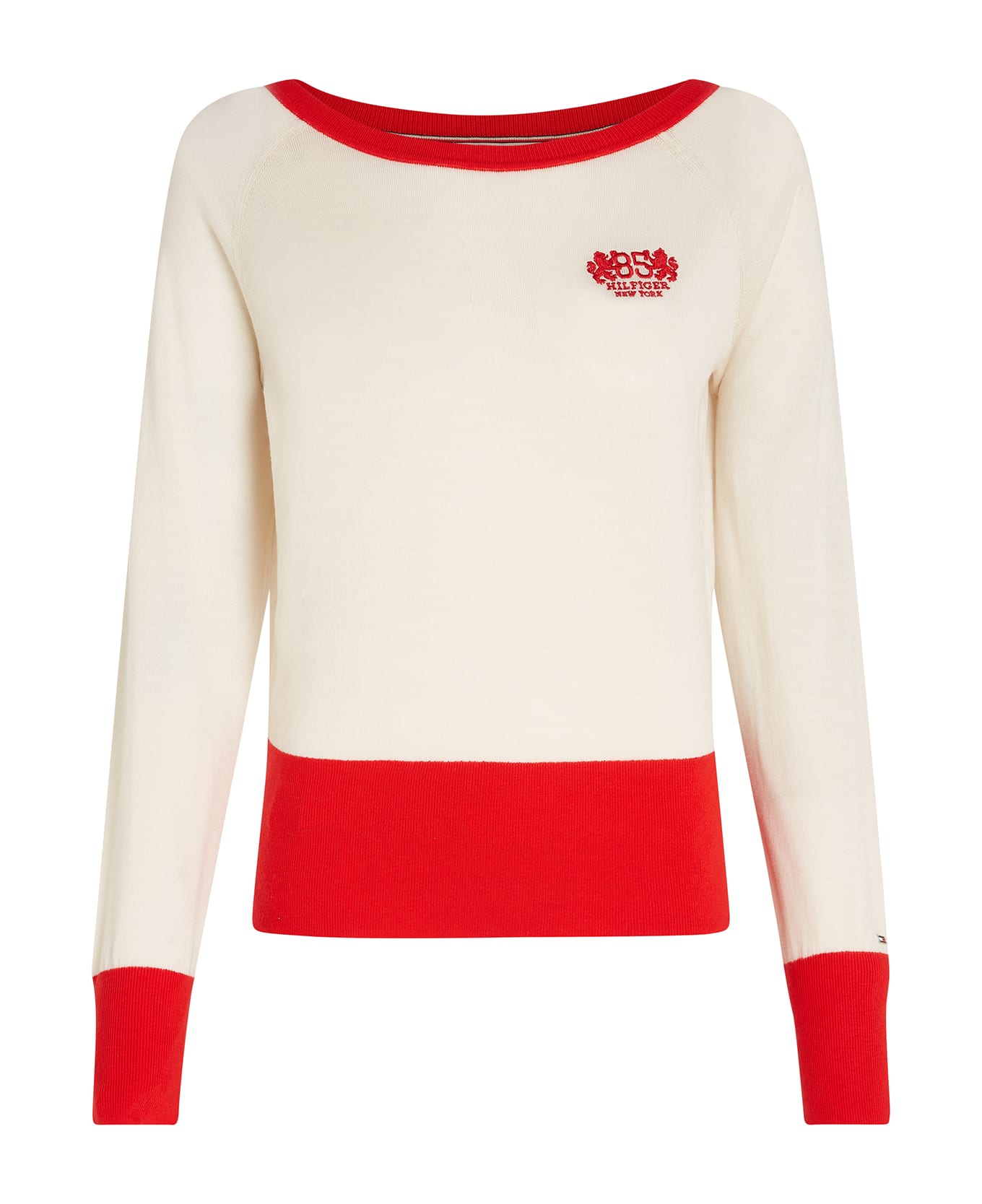 Tommy Hilfiger White Red Pullover - CALICO SWEATERS