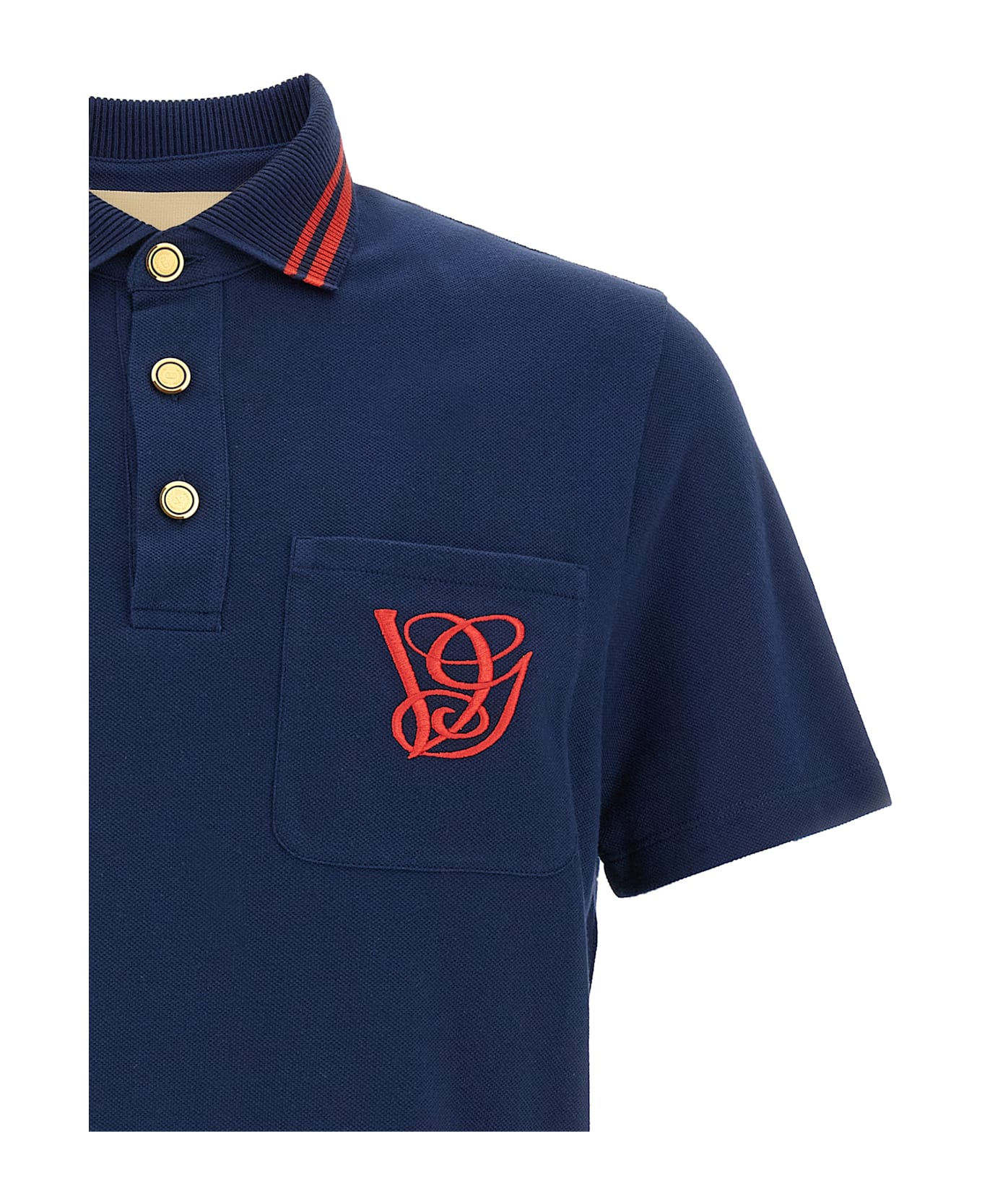 Valentino Garavani Polo Valentino Garavani Embroidery 
vg
 - Blue