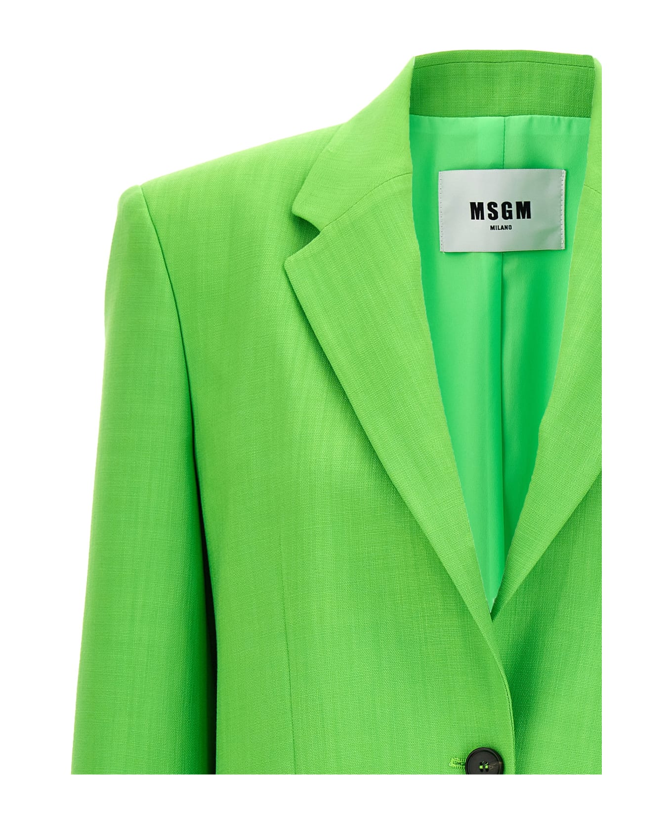 MSGM Single-breasted Blazer - Green